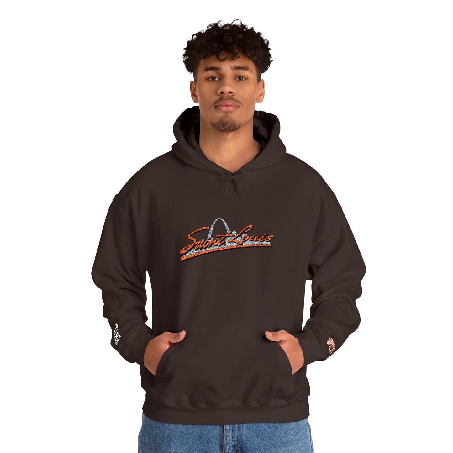 Saint Louis Embroidered Hoodie — Classic City Logo Sweatshirt