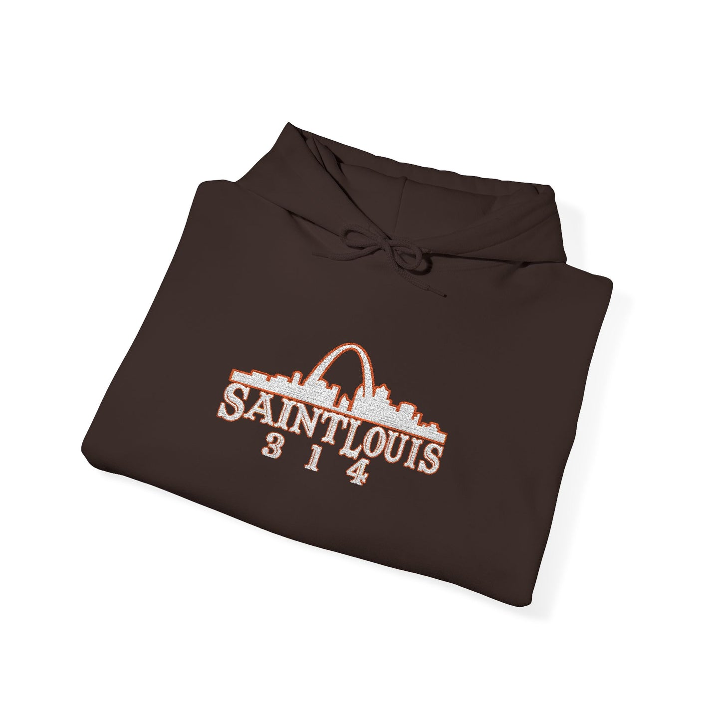 St. Louis Skyline Embroidered Hoodie Printify