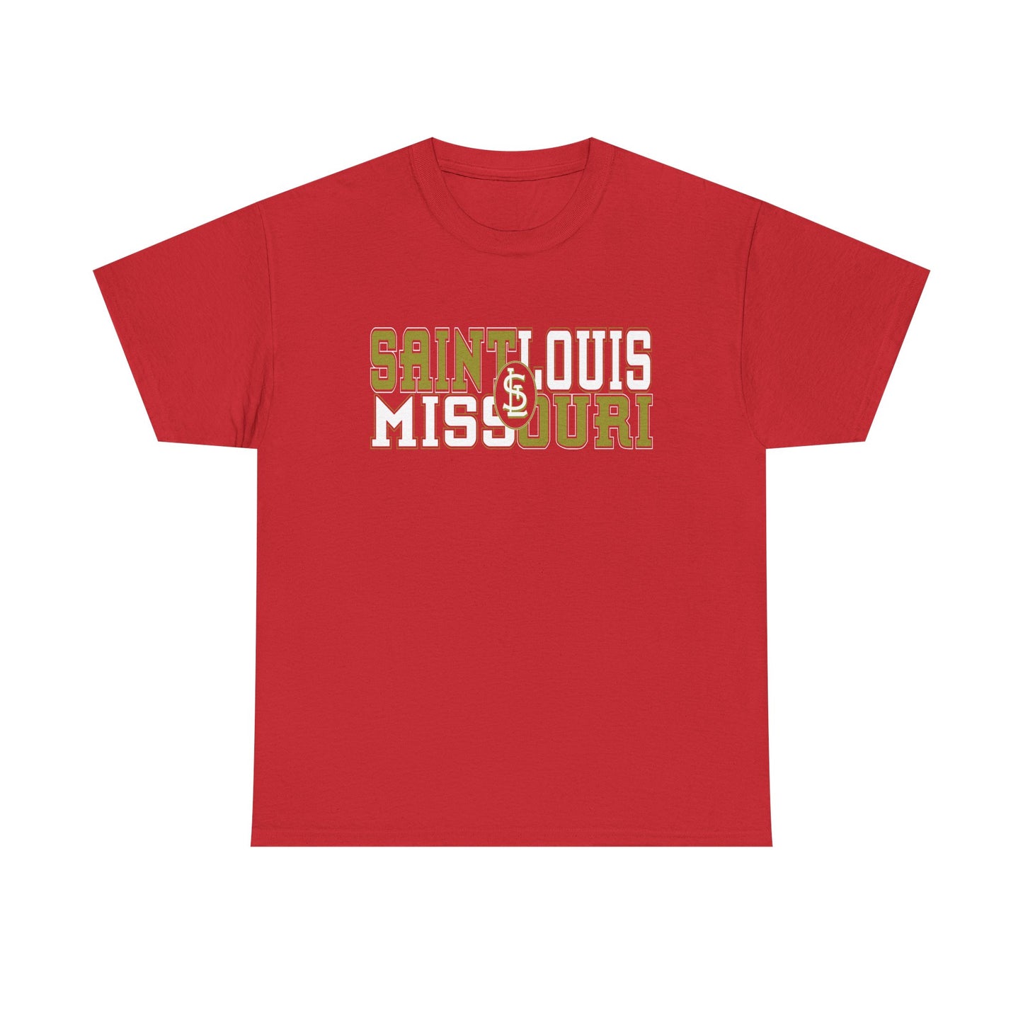 St Louis Missouri Gold & White Unisex Tee