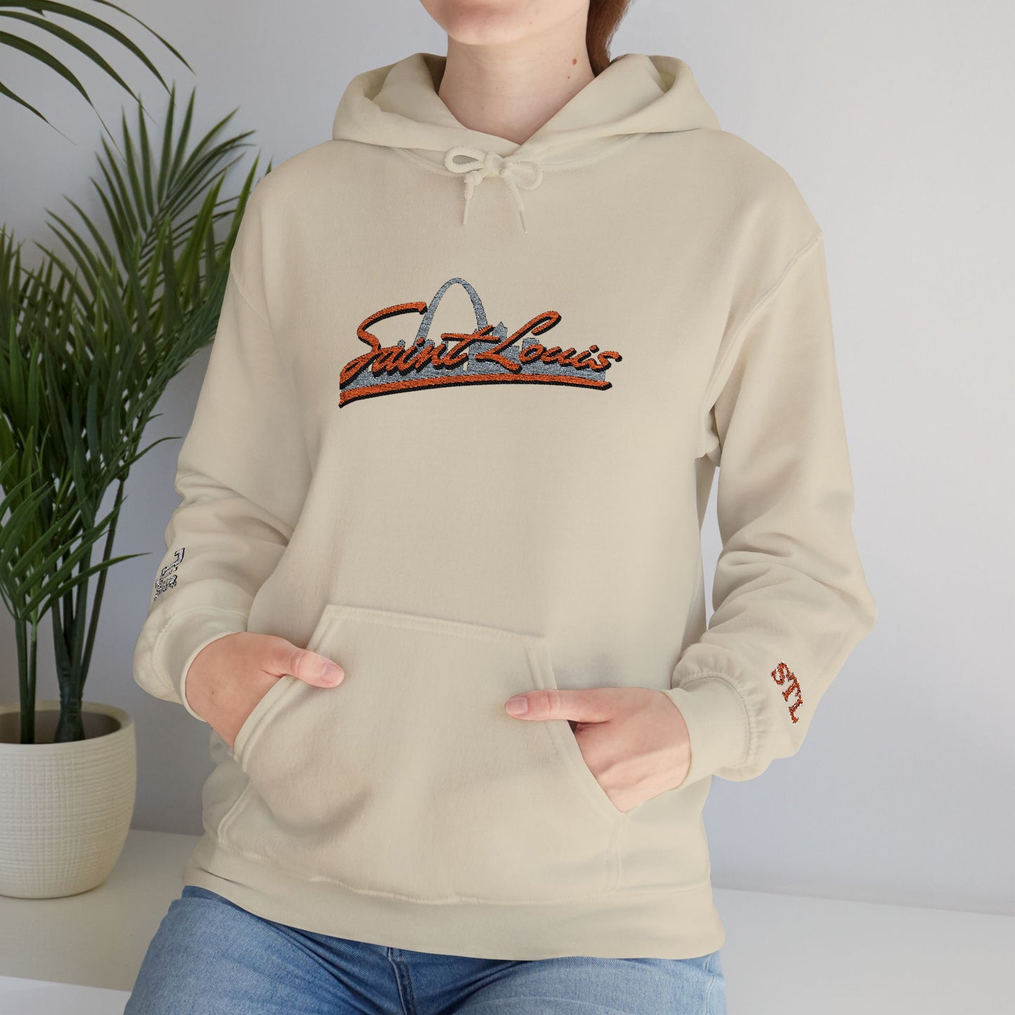 Saint Louis Embroidered Hoodie — Classic City Logo Sweatshirt
