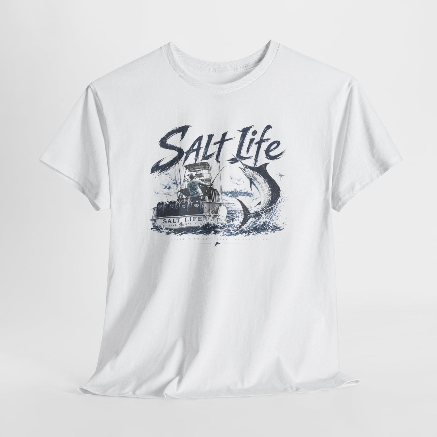 Salt Life Fishing Boat Graphic Tee – Coastal Ocean Lover T‑Shirt