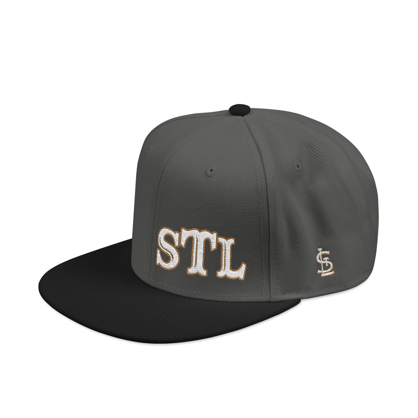 STL Embroidered Snapback Hat- Gold & White Lettering