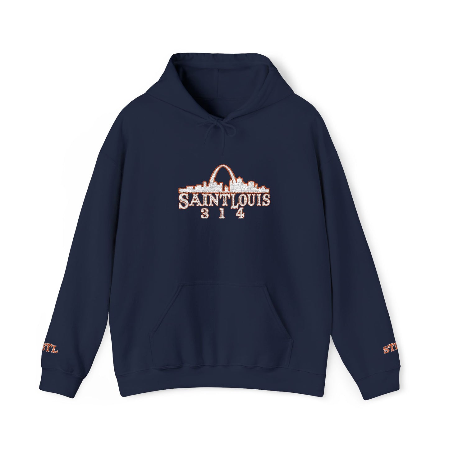 St. Louis Skyline Embroidered Hoodie Printify