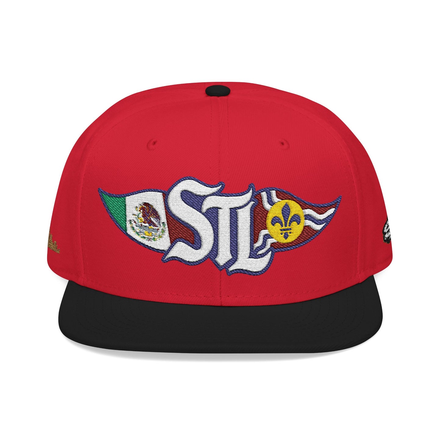 STL Logo Hat | Otto 125‑978 | Mexico Flag & St. Louis Flag | Embroidered Baseball Cap | Local Pride Apparel