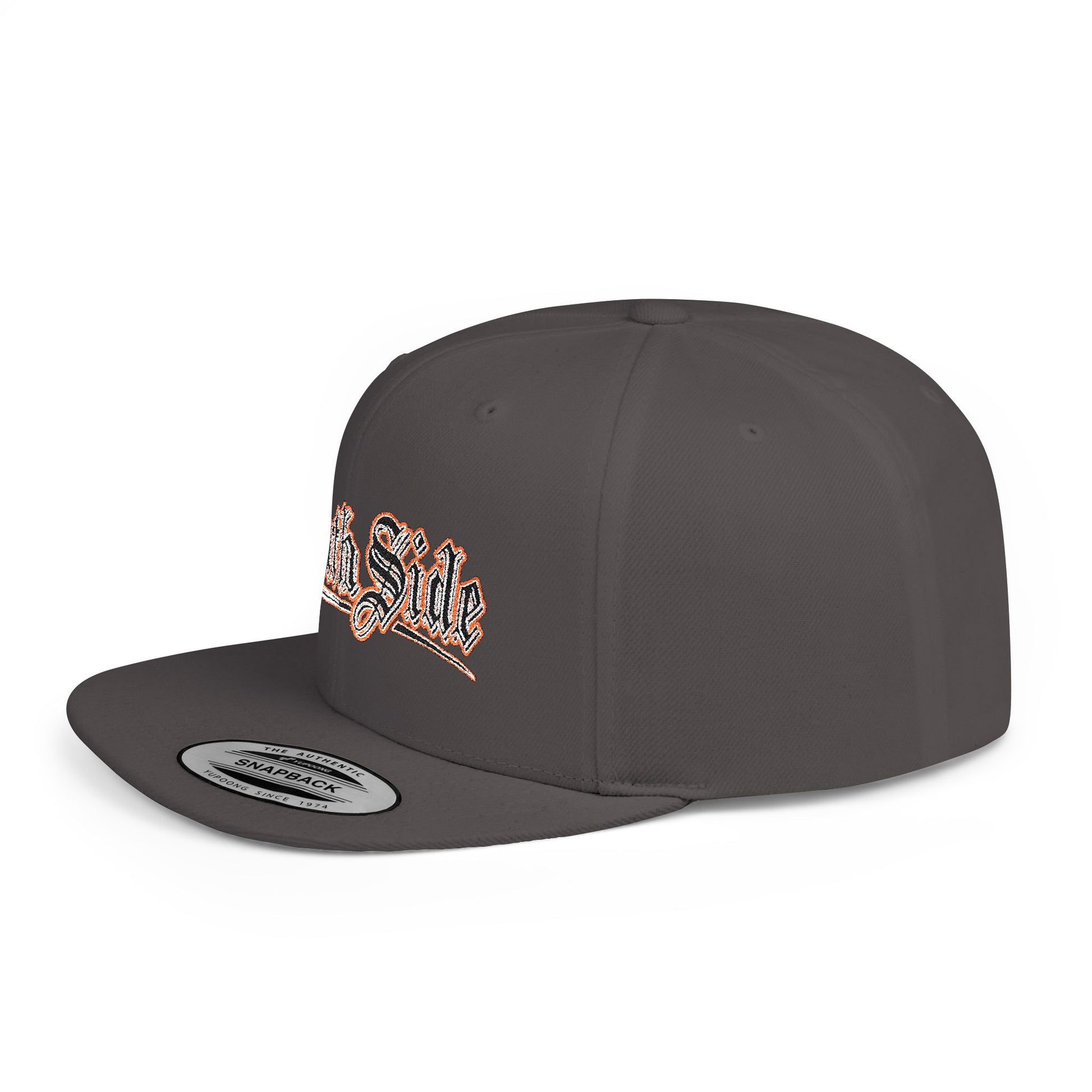 South Side Flat Bill Snapback Dark orange Printify