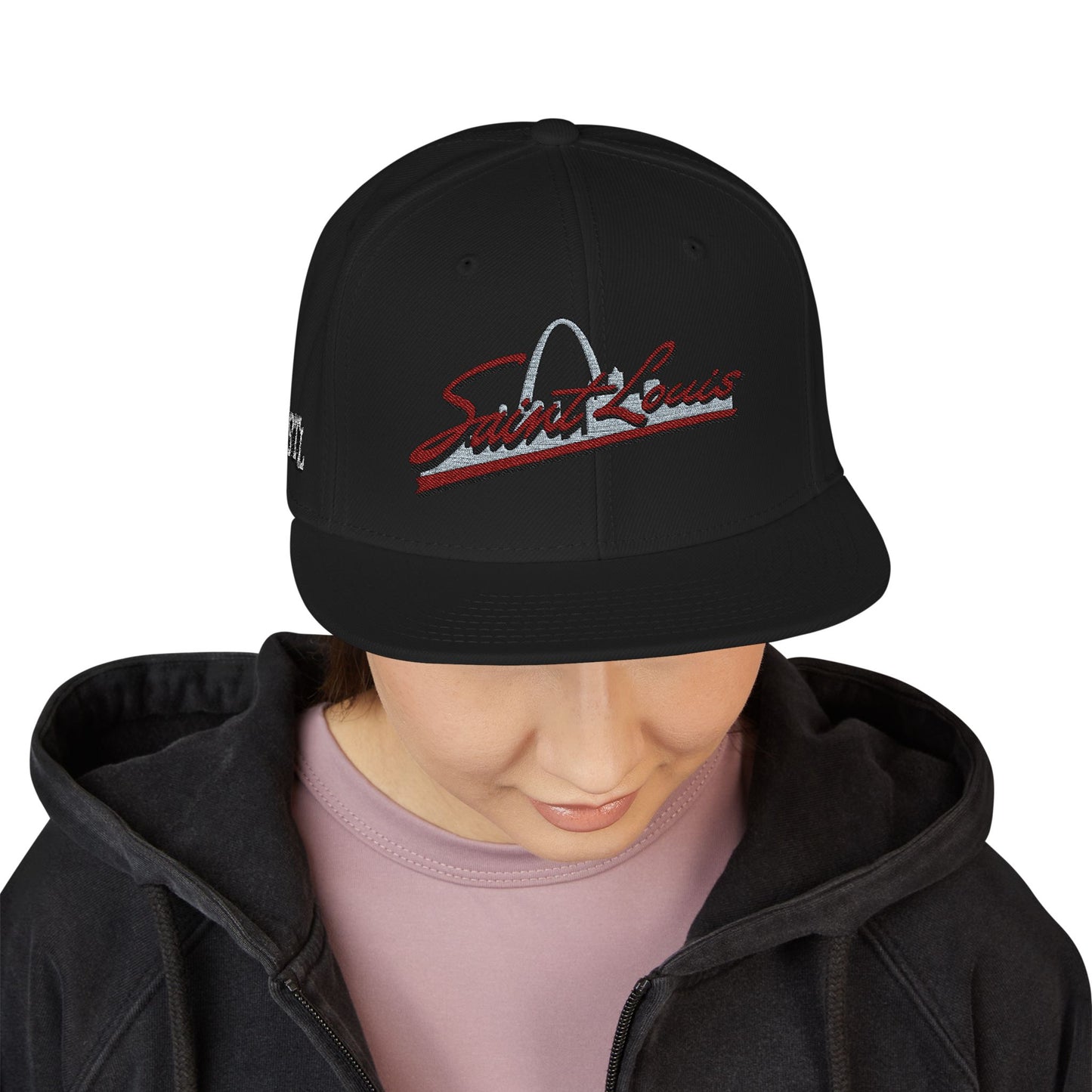 Embroidered Snapback-Full Front Saint Louis Logo Printify