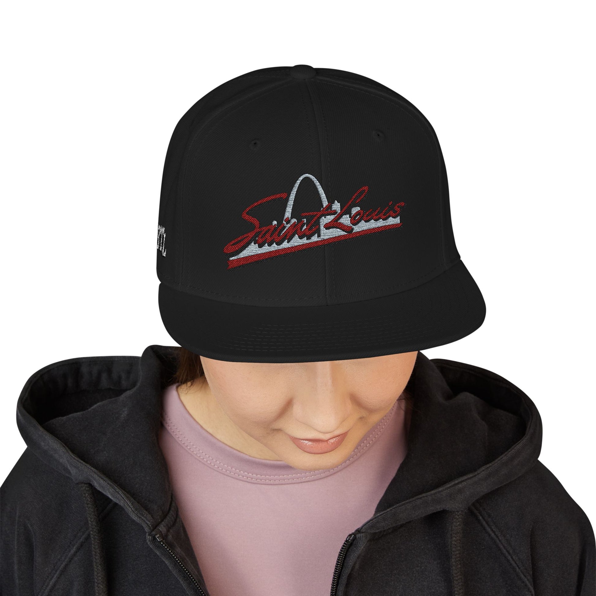 Embroidered Snapback-Full Front Saint Louis Logo Printify