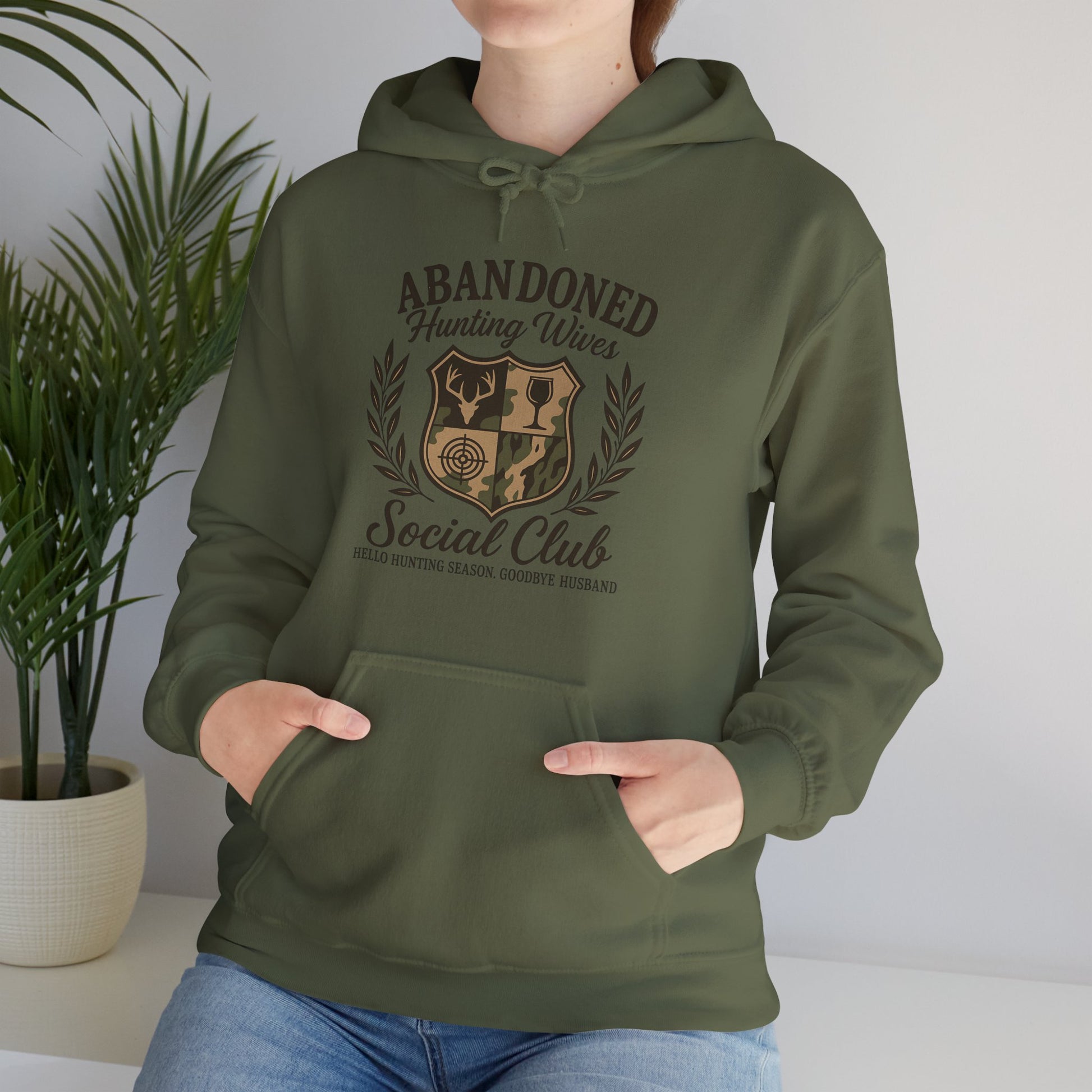 Abandoned Hunters Wives Social Club Hoodie Printify