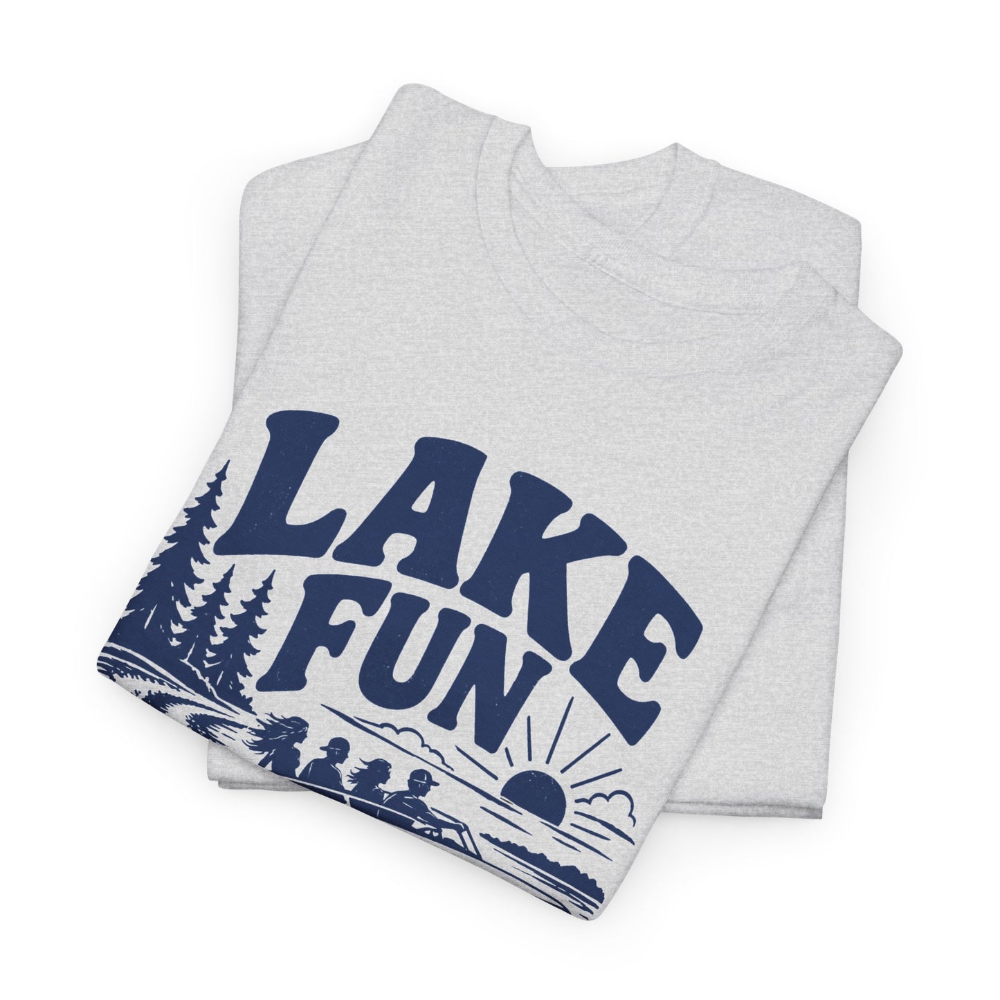 Lake Fun Boat T-Shirt — Vintage Lakeside Summer Tee