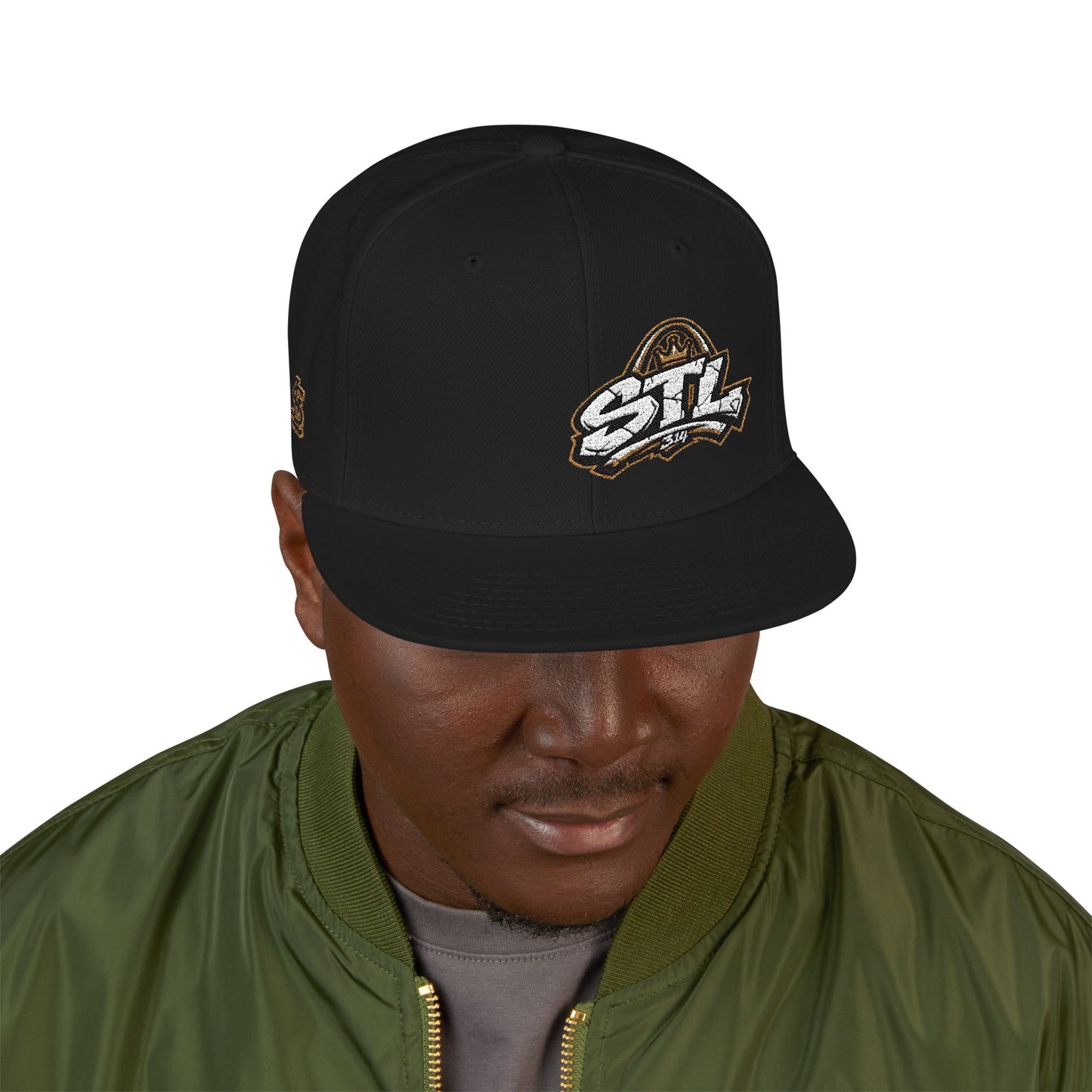 STL Embroidered Snapback Hat — St. Louis Retro Logo Cap