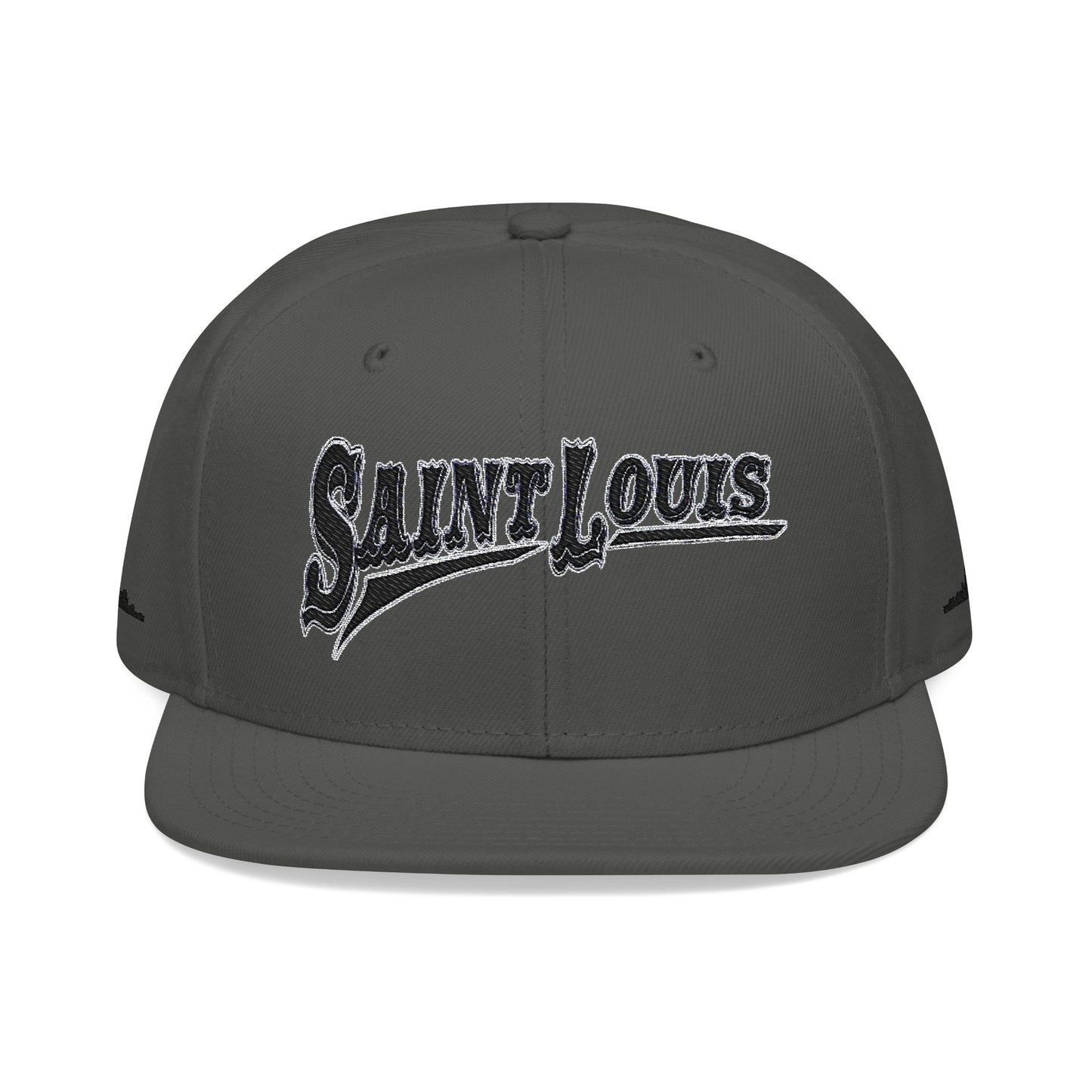 Saint Louis Flat Bill Snapback Cap with Skyline sides Printify