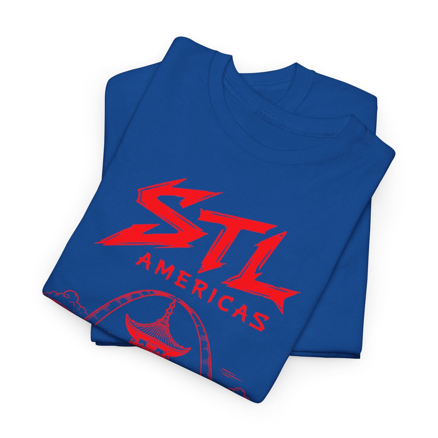 STL Americas Chinese Food T-Shirt — Retro Pagoda Graphic Tee