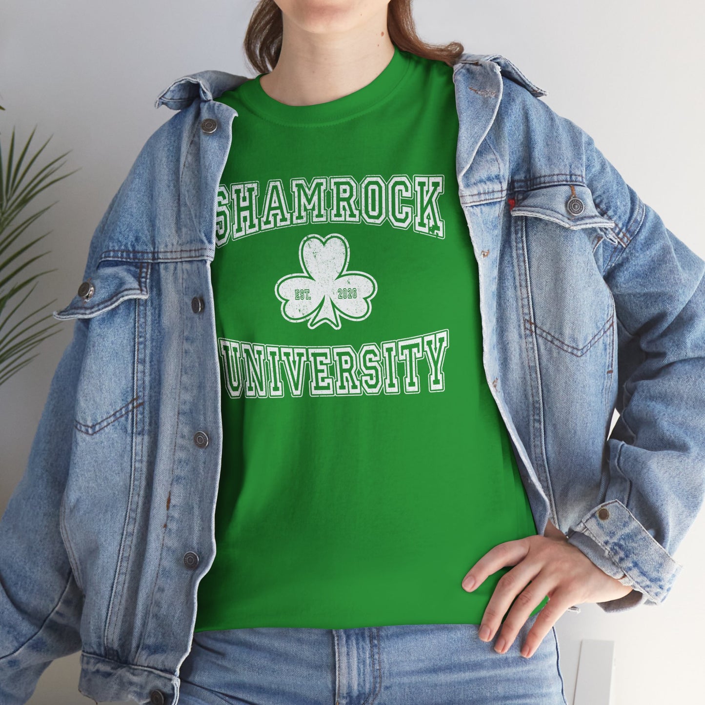 Shamrock University T-Shirt — St. Patrick’s Day College Style Tee