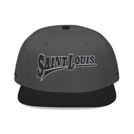 Saint Louis Flat Bill Snapback Cap with Skyline sides Printify
