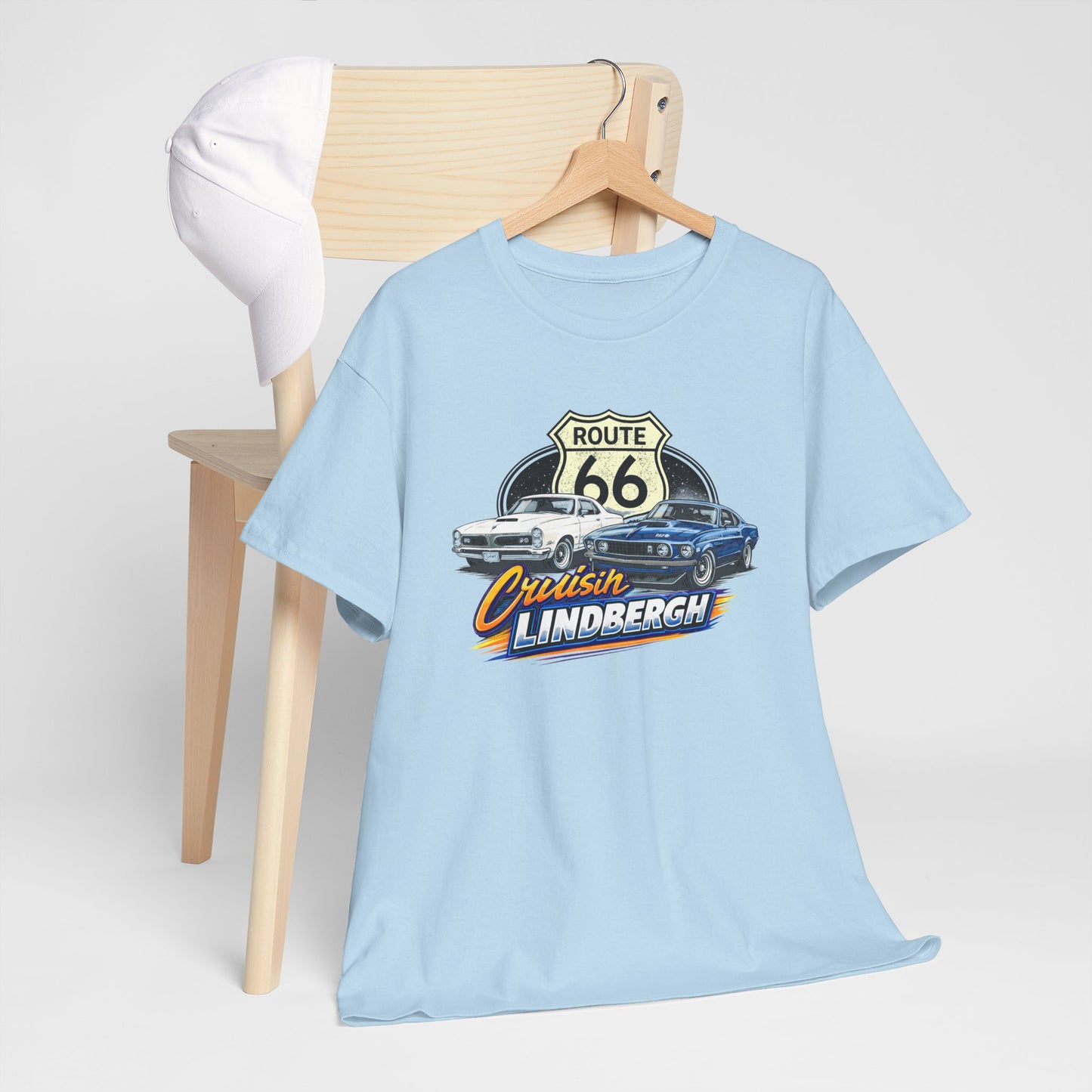 Route 66 Cruiser Tee — Classic Car "Cruising Lindbergh" T-Shirt