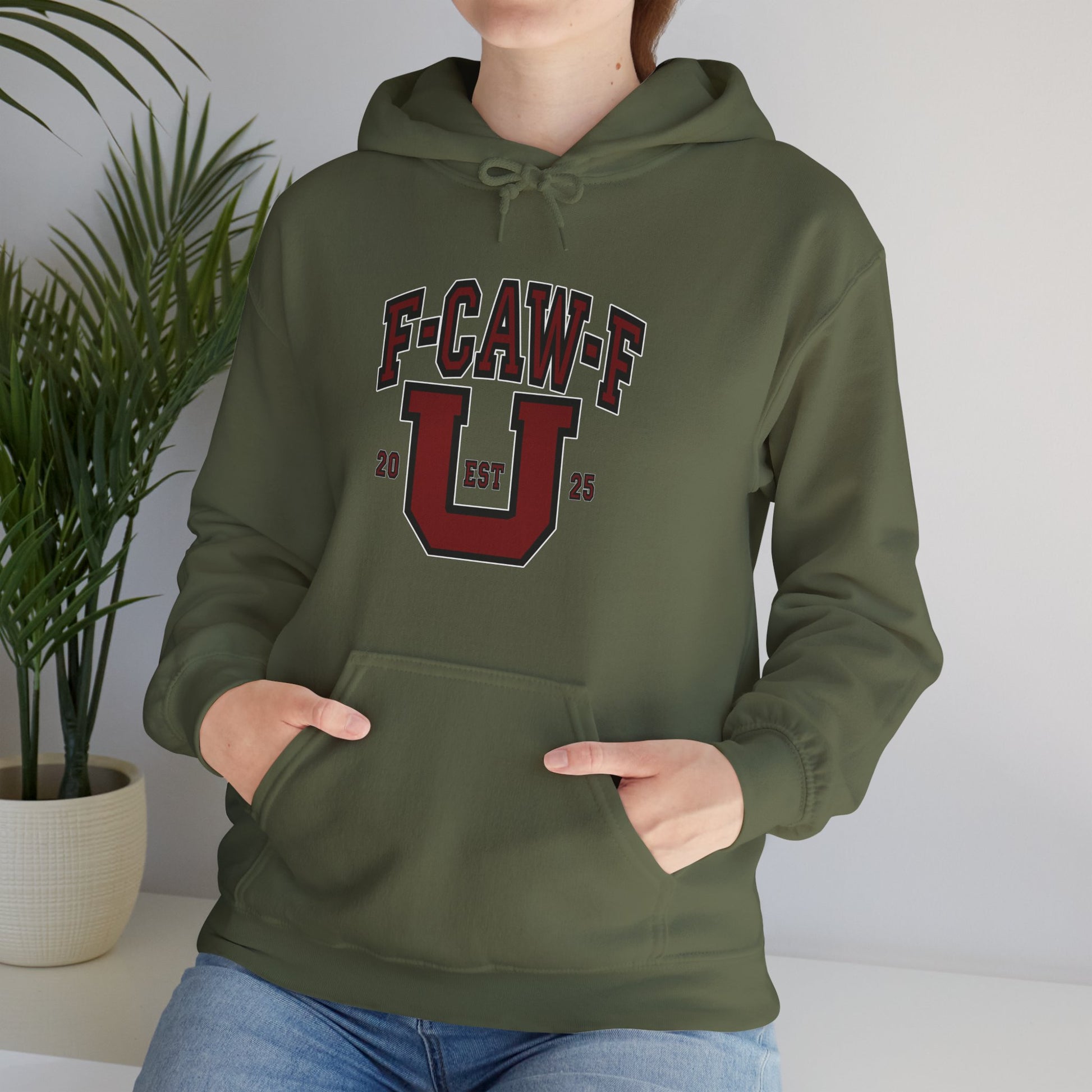 Unisex Heavy Blend™ Hooded Sweatshirt F-CAW-F U Front ChestDesign Printify