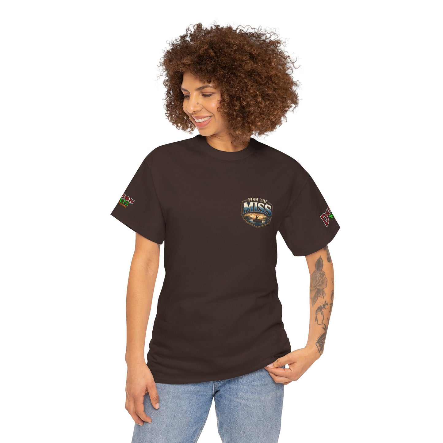 Fishing T‑Shirt - "Fish the Miss" Bass Fishing Graphic Tee (Front & Back Print)