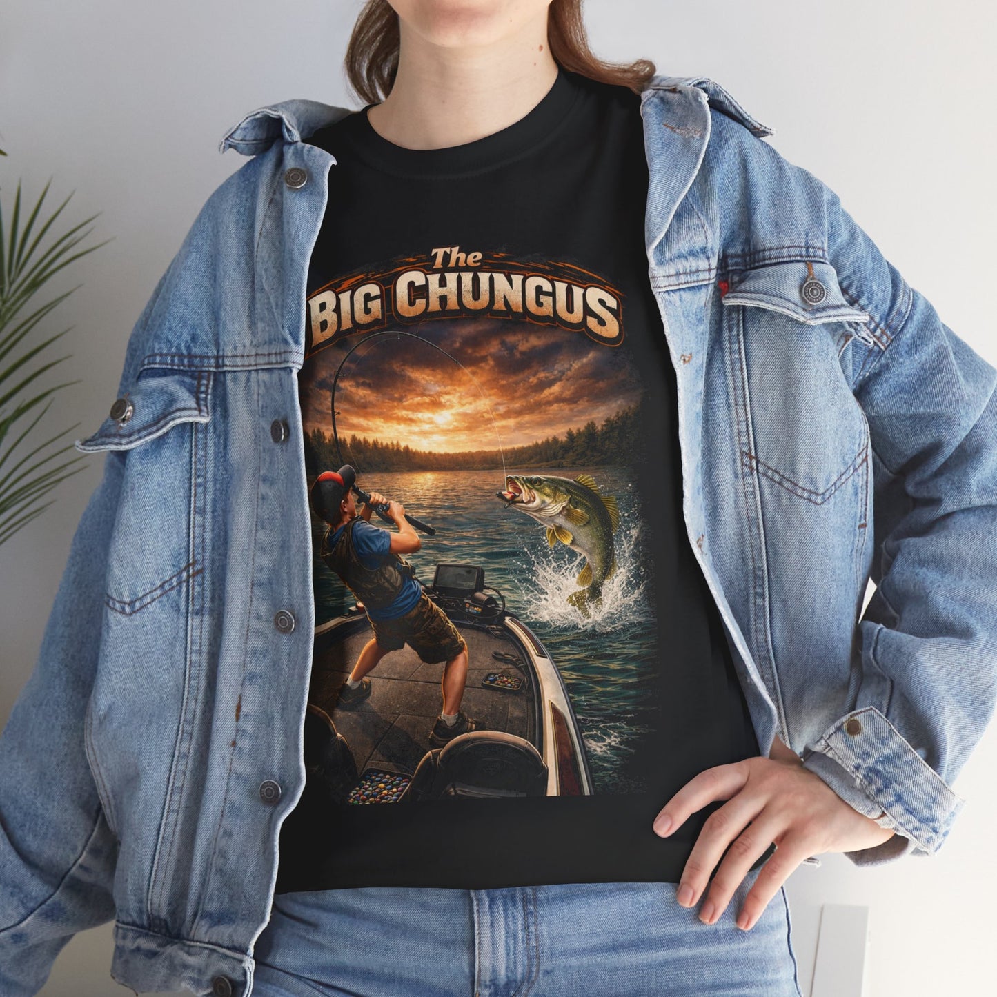 Big Chungus Fishing Tee — Funny Retro Fishing Graphic T‑Shirt