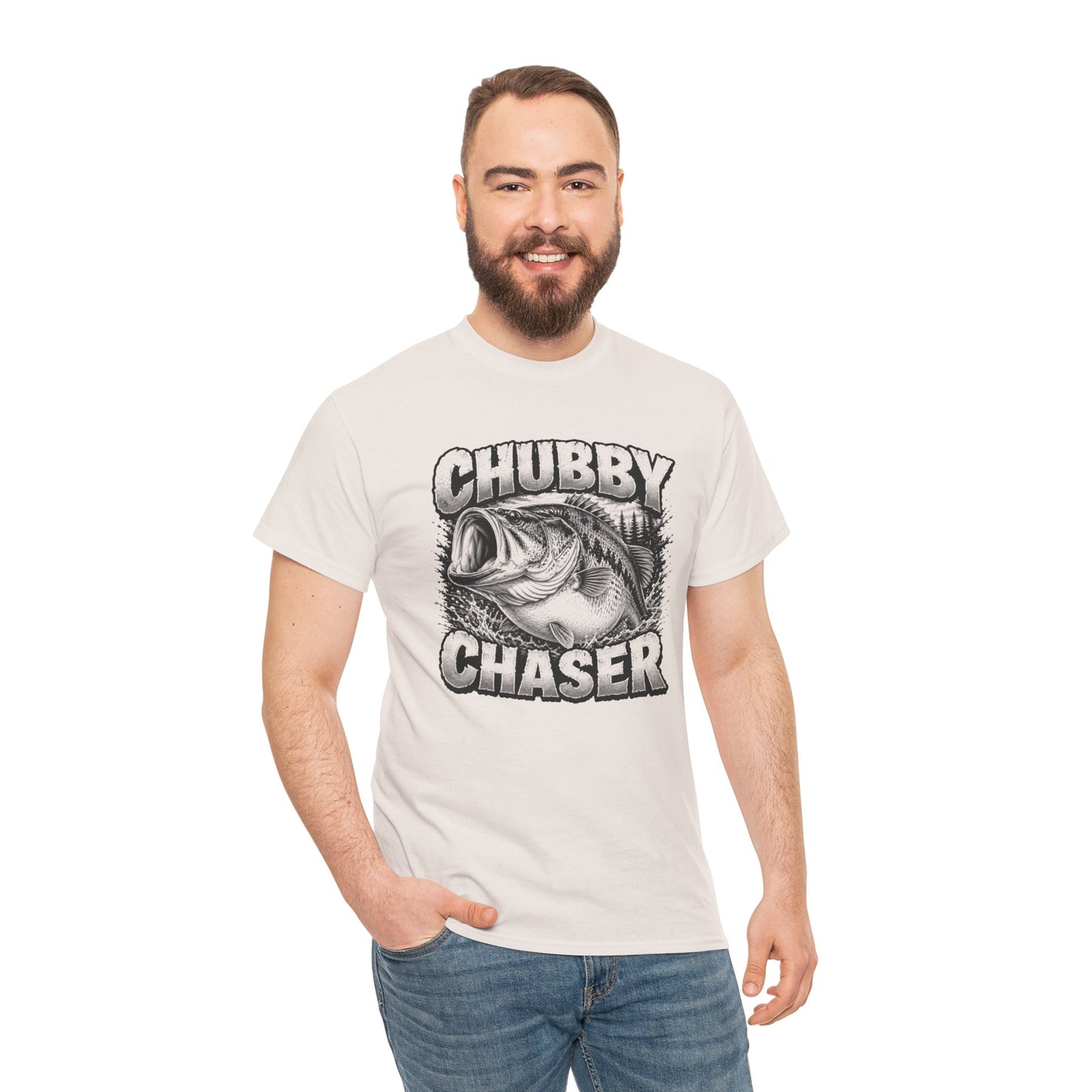 Fishing T-Shirt — "Chubby Chaser" Bass Graphic Tee