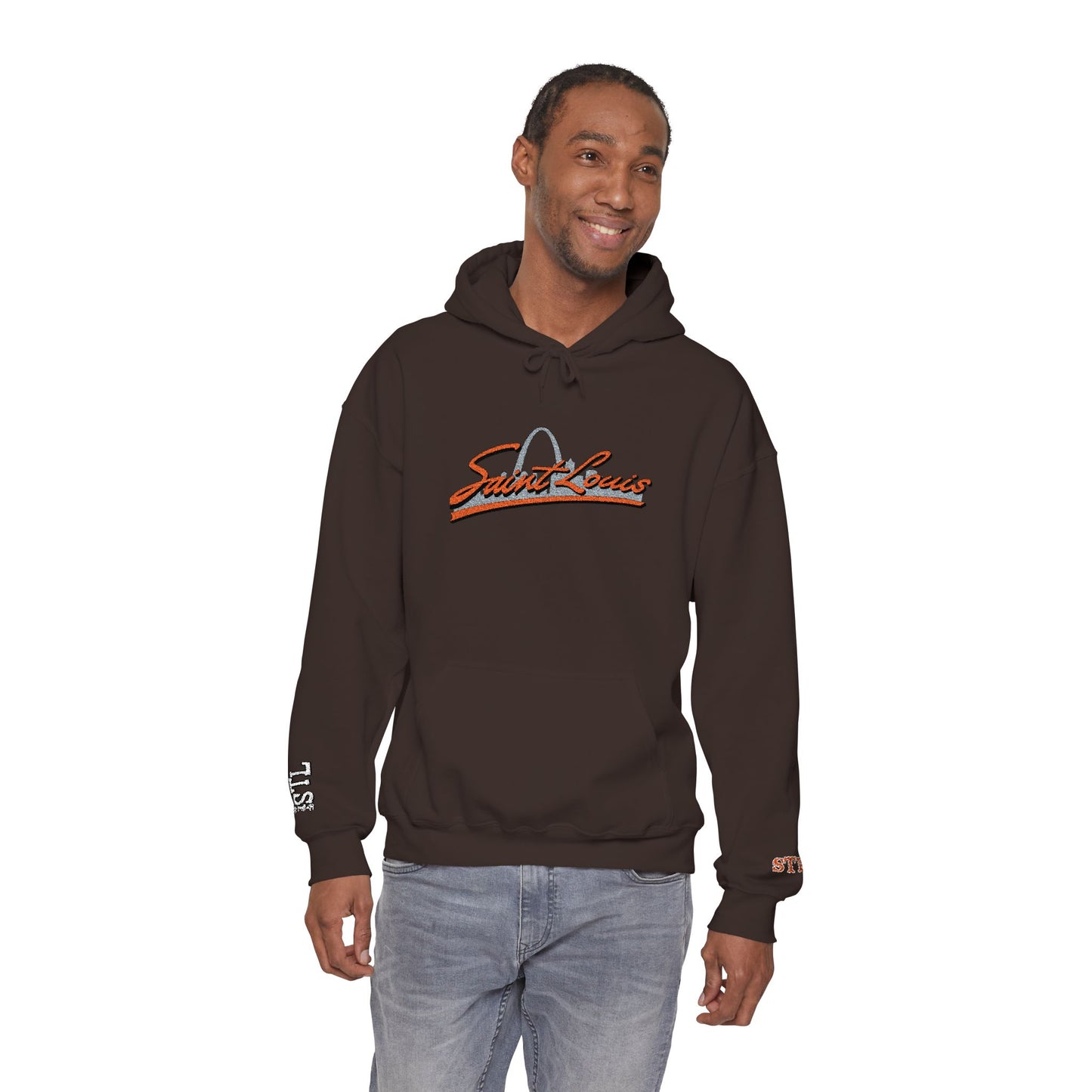 Saint Louis Embroidered Hoodie — Classic City Logo Sweatshirt