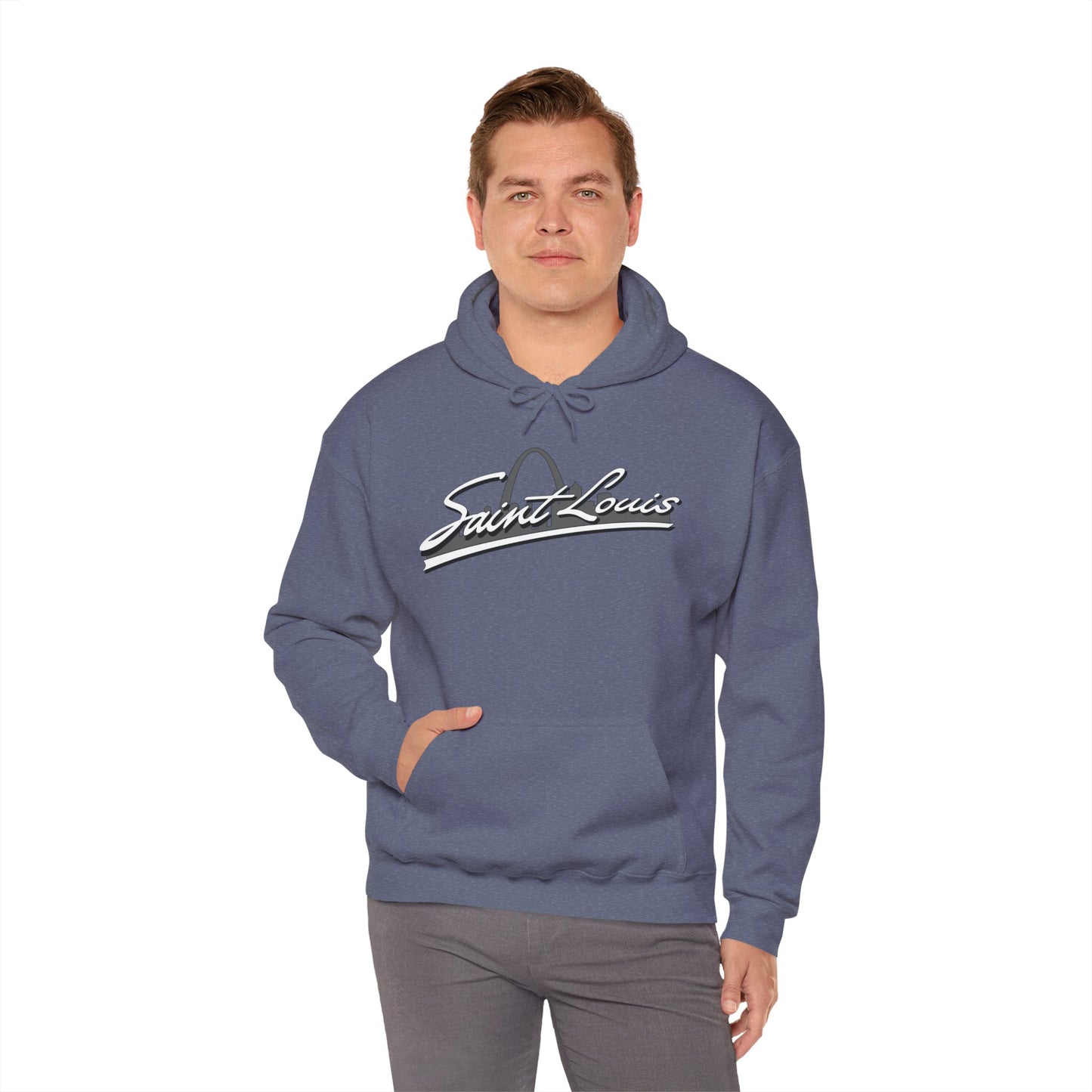 Saint Louis Graphic Hooded Sweatshirt Printify