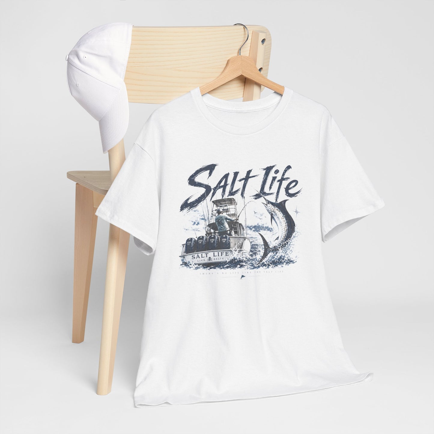 Salt Life Fishing Boat Graphic Tee – Coastal Ocean Lover T‑Shirt