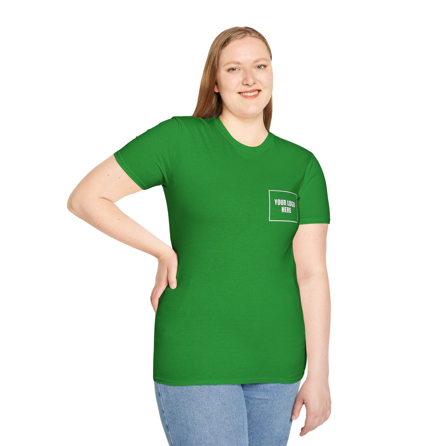 Custom Front Pocket Logo Work T-Shirt