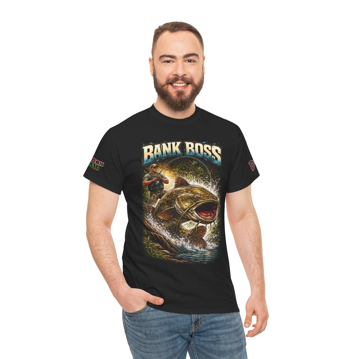 Bank Boss Fishing T‑Shirt — "Bank Boss" Graphic Tee for Anglers