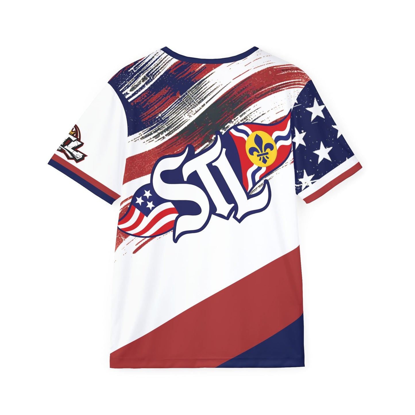 Men's STL USA Flag Sports Jersey — St. Louis Patriotic Athletic