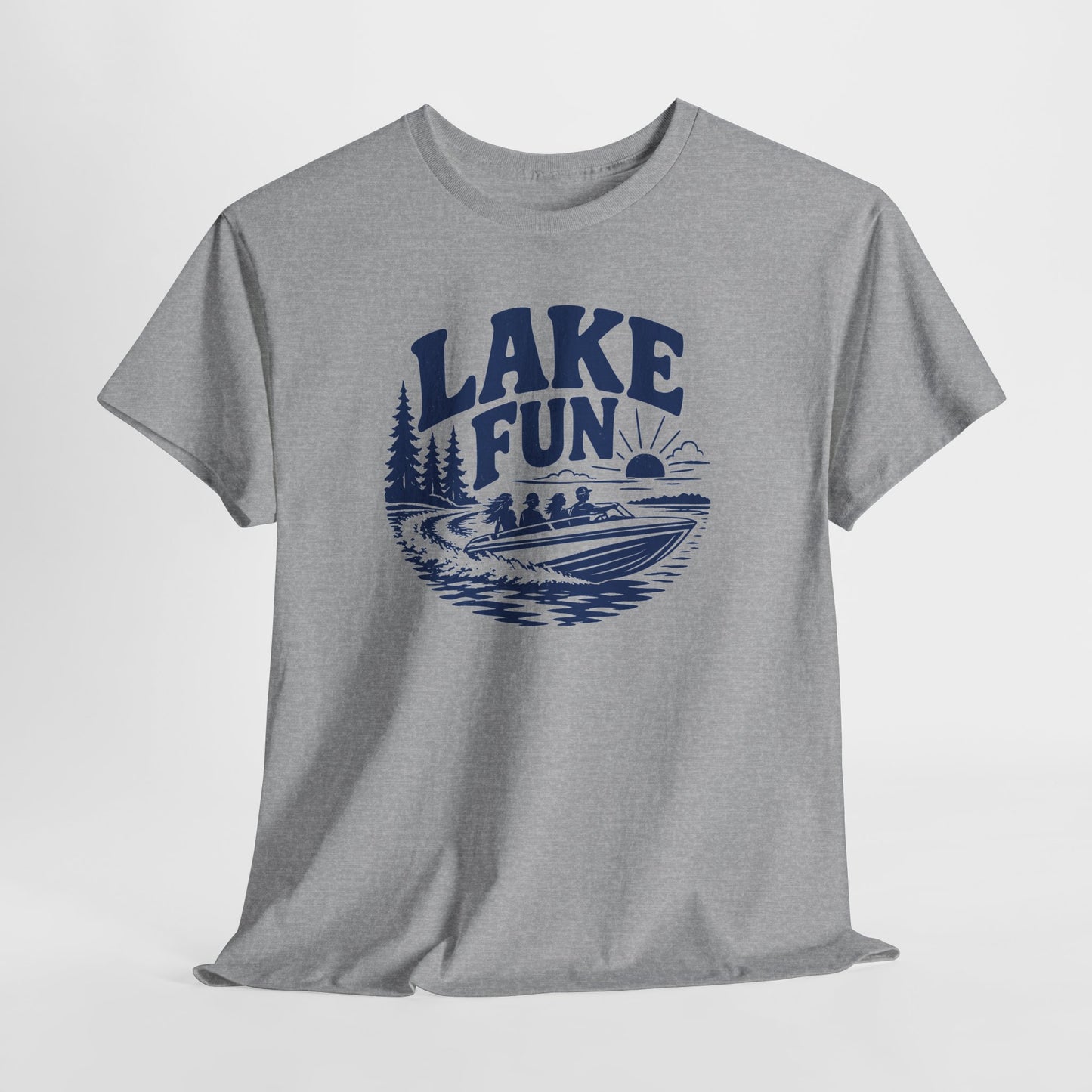 Lake Fun Boat T-Shirt — Vintage Lakeside Summer Tee