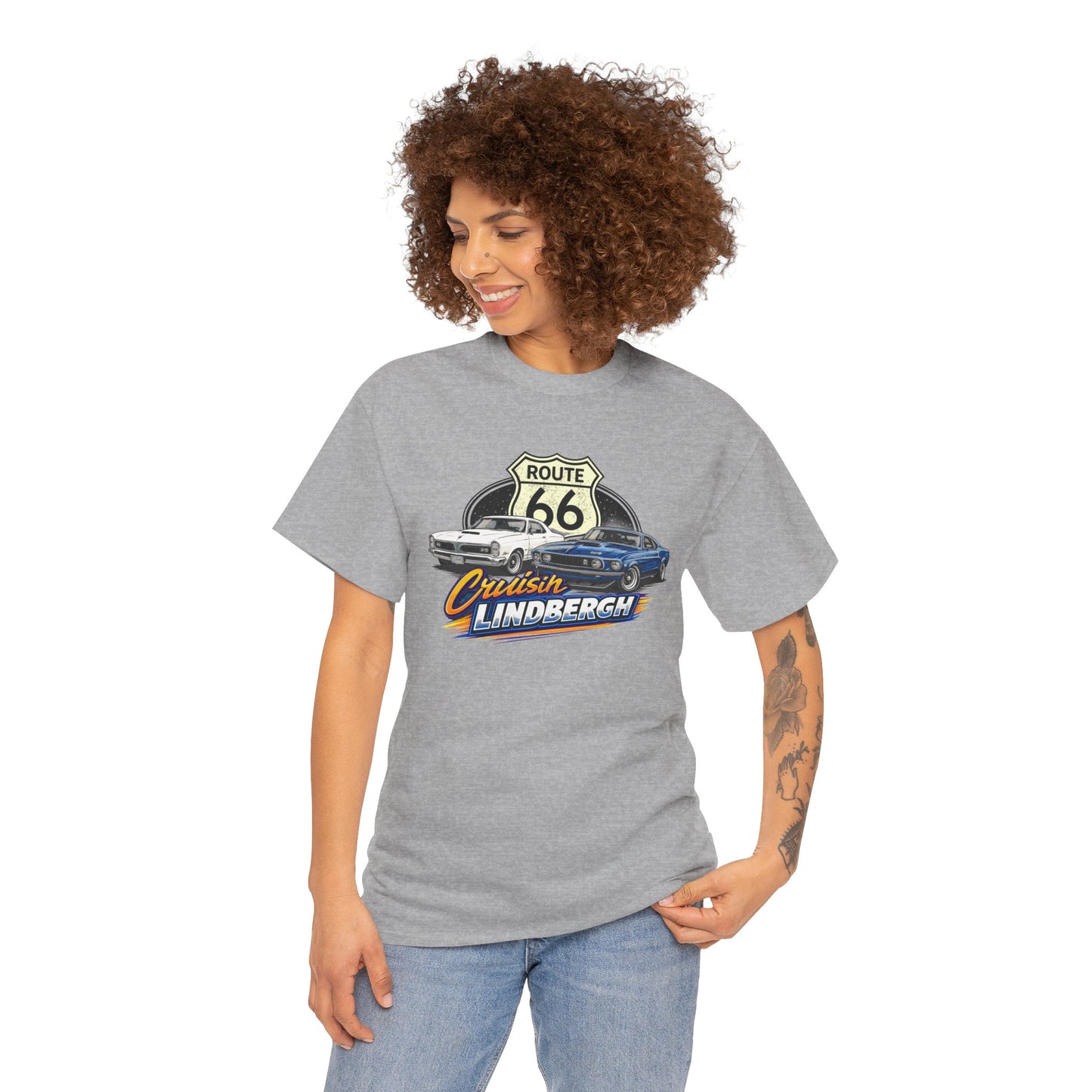 Route 66 Cruiser Tee — Classic Car "Cruising Lindbergh" T-Shirt