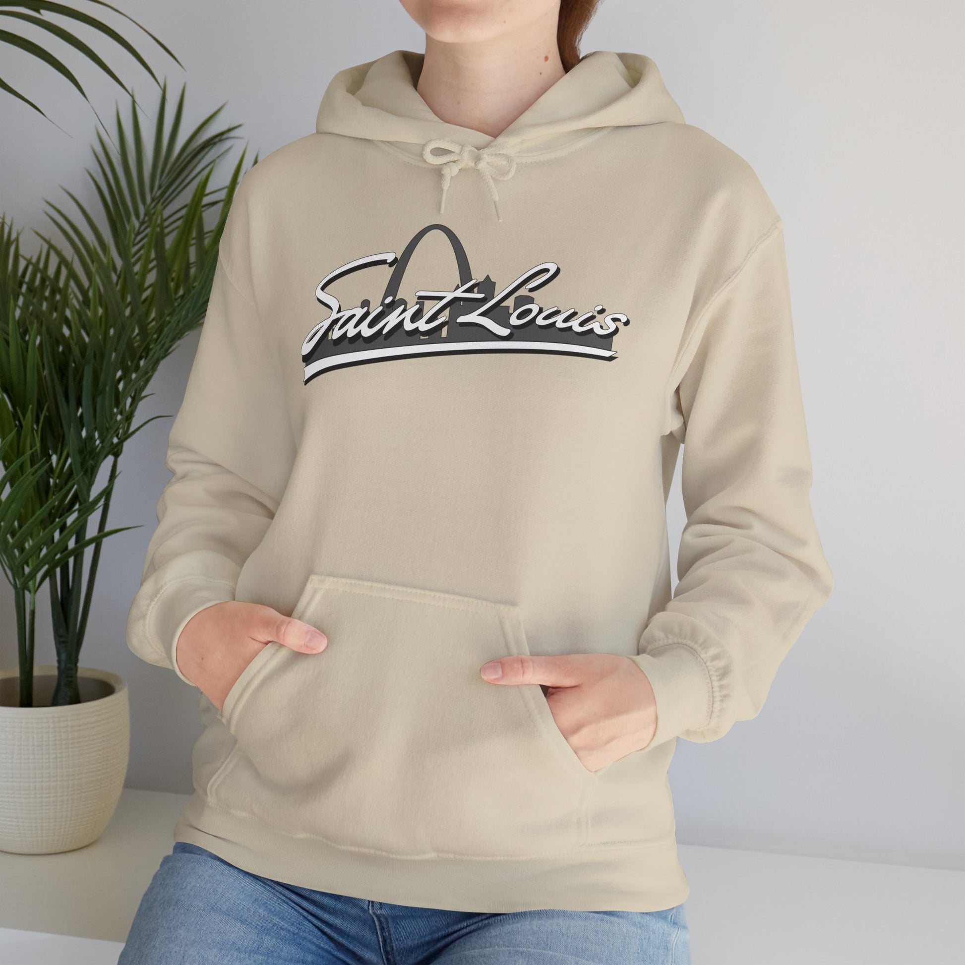 Saint Louis Graphic Hooded Sweatshirt Printify