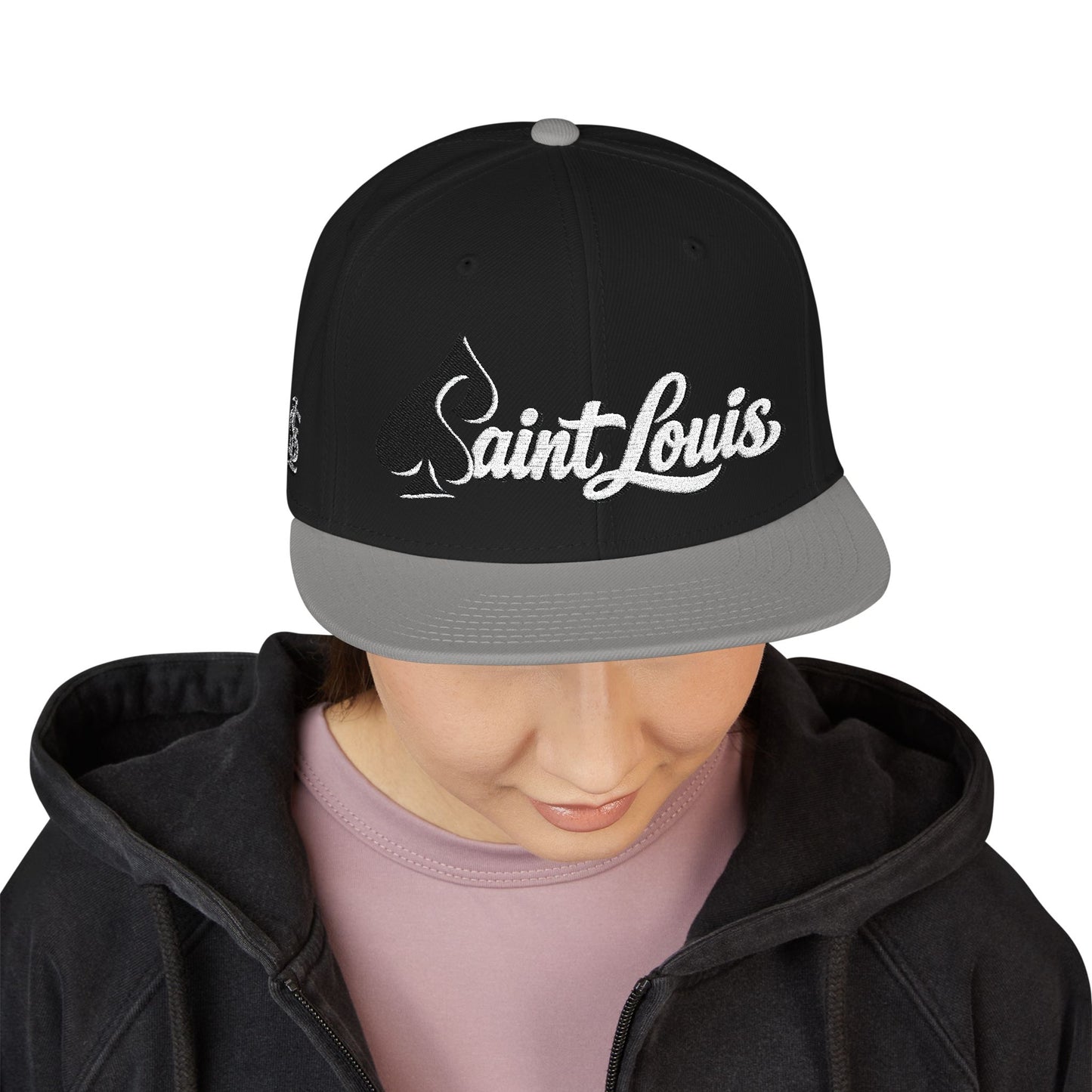 Embroidered 'Saint Louis' Snapback Hat