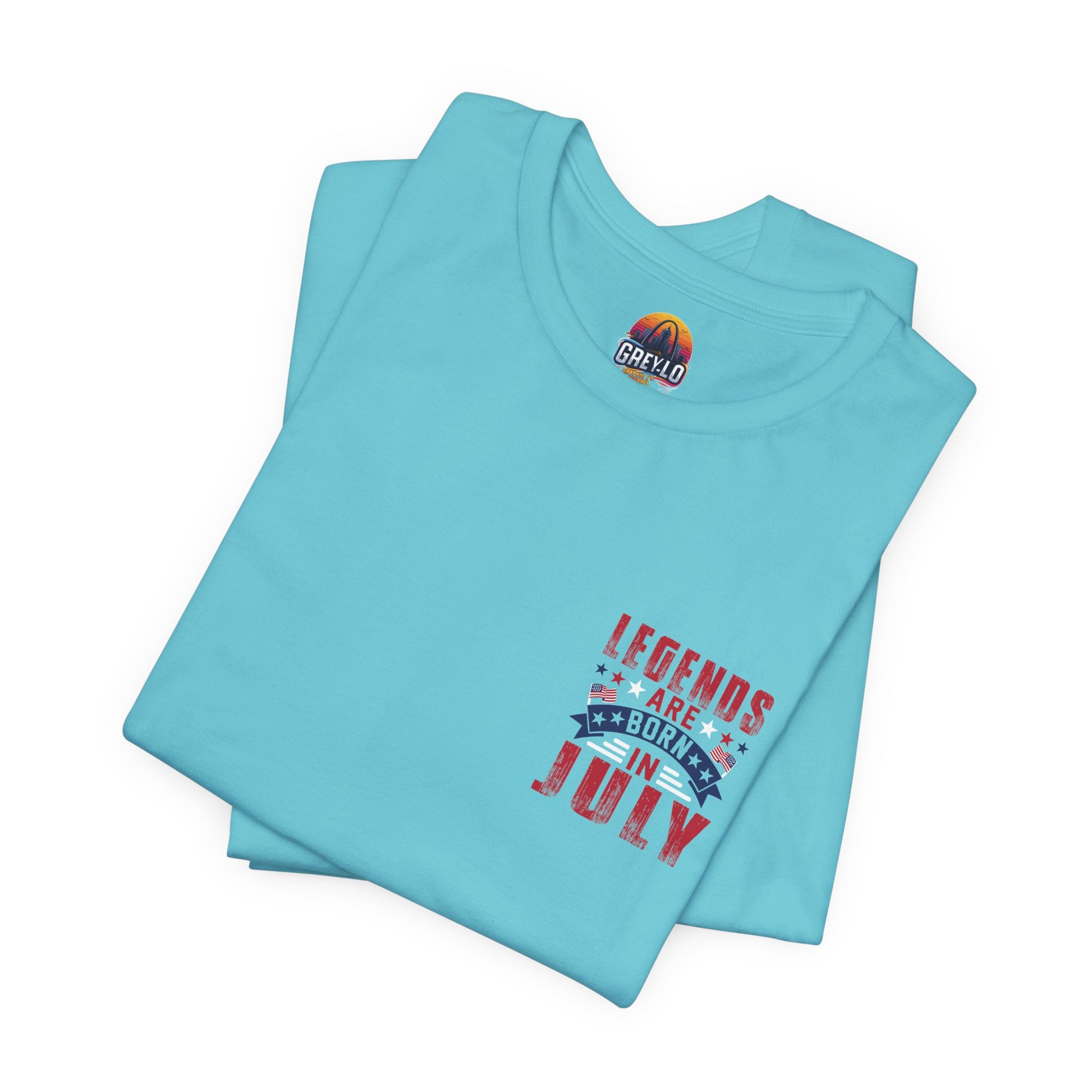 Legends Are Born in July Unisex Jersey Short Sleeve Tee Printify