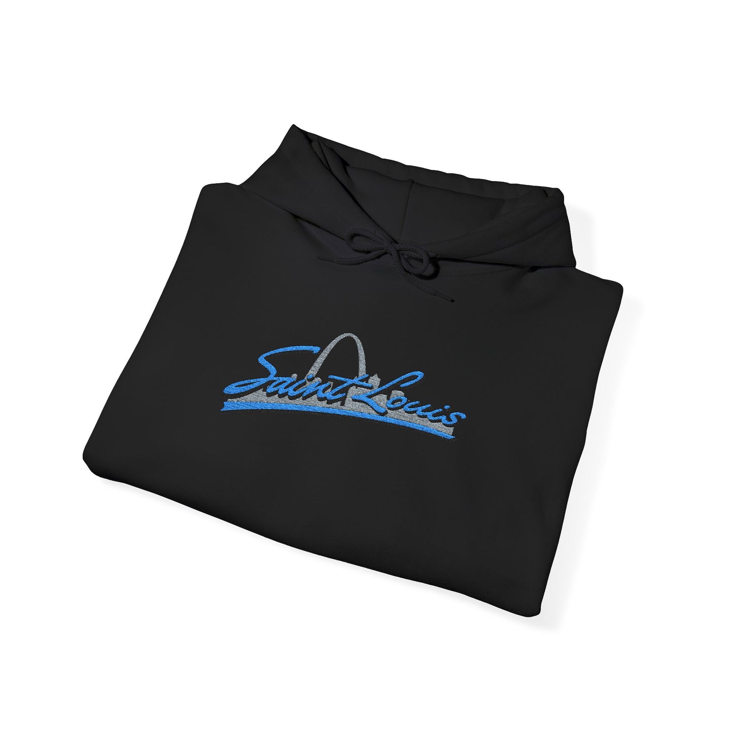 Embroidered Hoodie- Saint Louis Printify