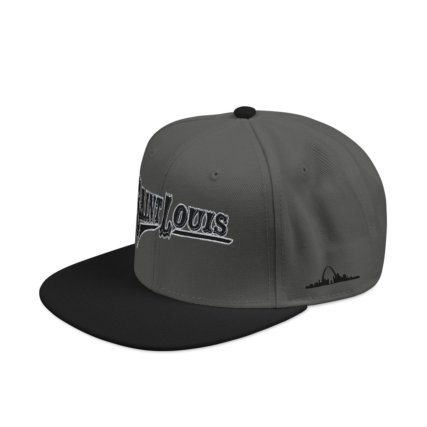 Saint Louis Flat Bill Snapback Cap with Skyline sides Printify