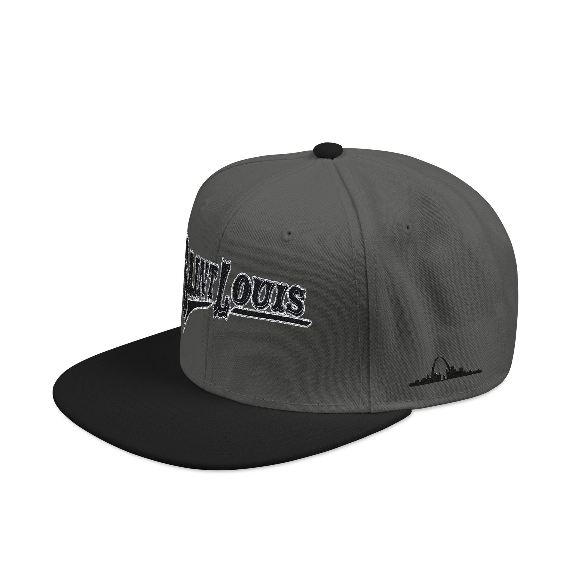 Saint Louis Flat Bill Snapback Cap with Skyline sides Printify
