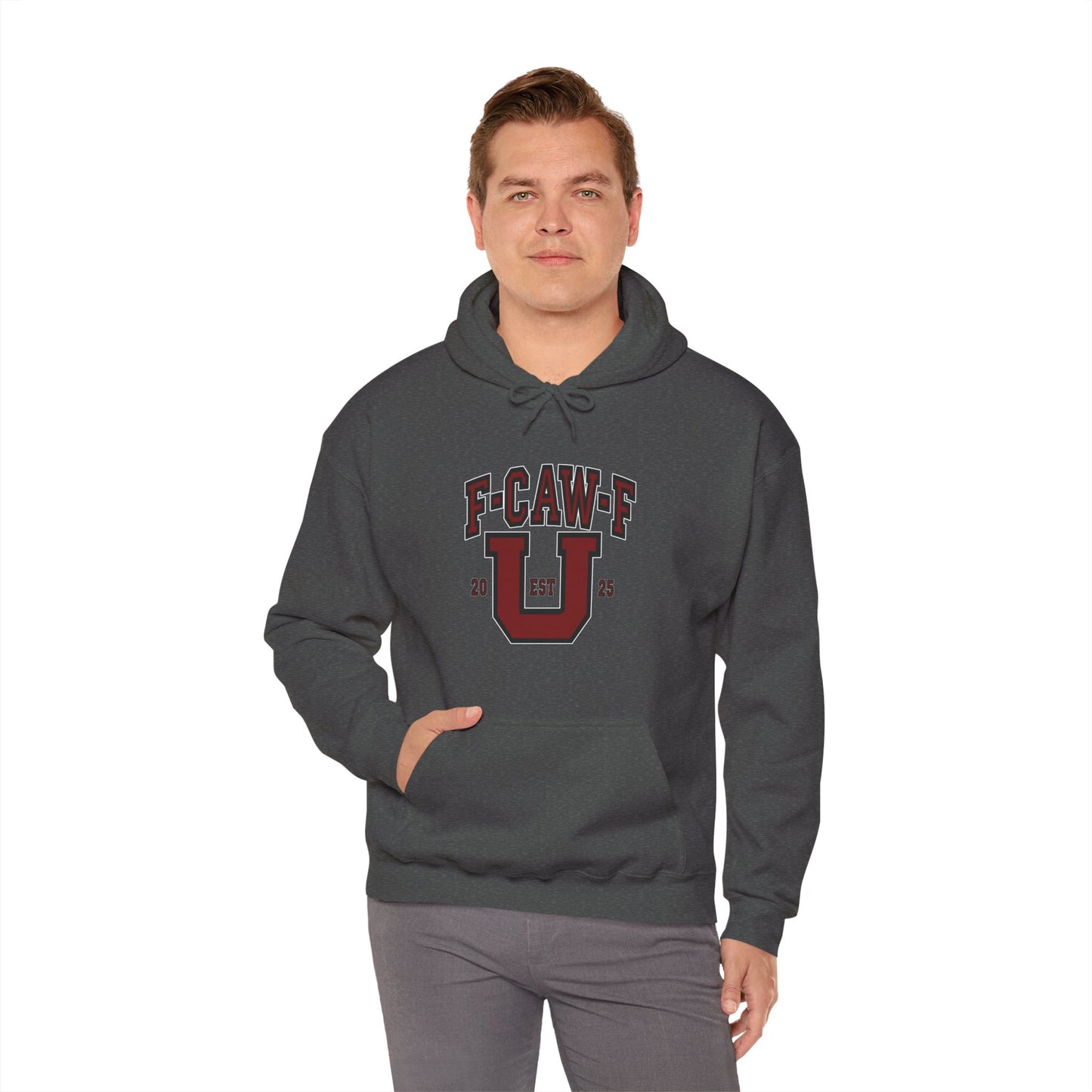 Unisex Heavy Blend™ Hooded Sweatshirt F-CAW-F U Front ChestDesign Printify