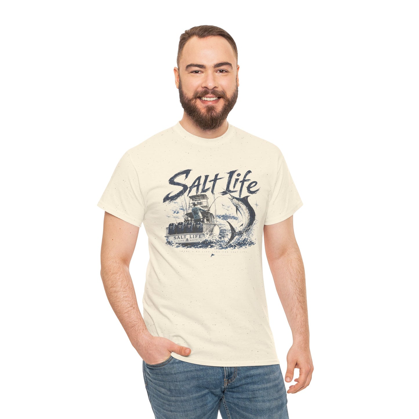 Salt Life Fishing Boat Graphic Tee – Coastal Ocean Lover T‑Shirt