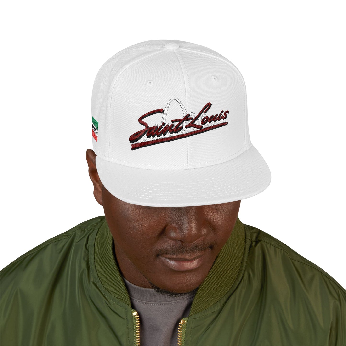 Snapback Hat - Saint Louis Full Front Embroidered - The Hill Neighborhood Edition Printify