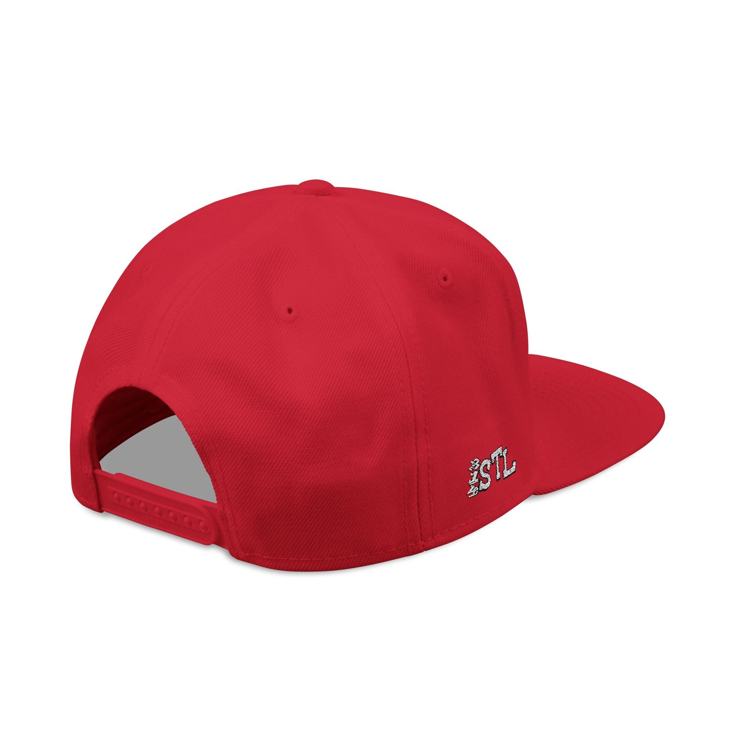 STL Embroidered Snapback Hat-White Lettering Printify