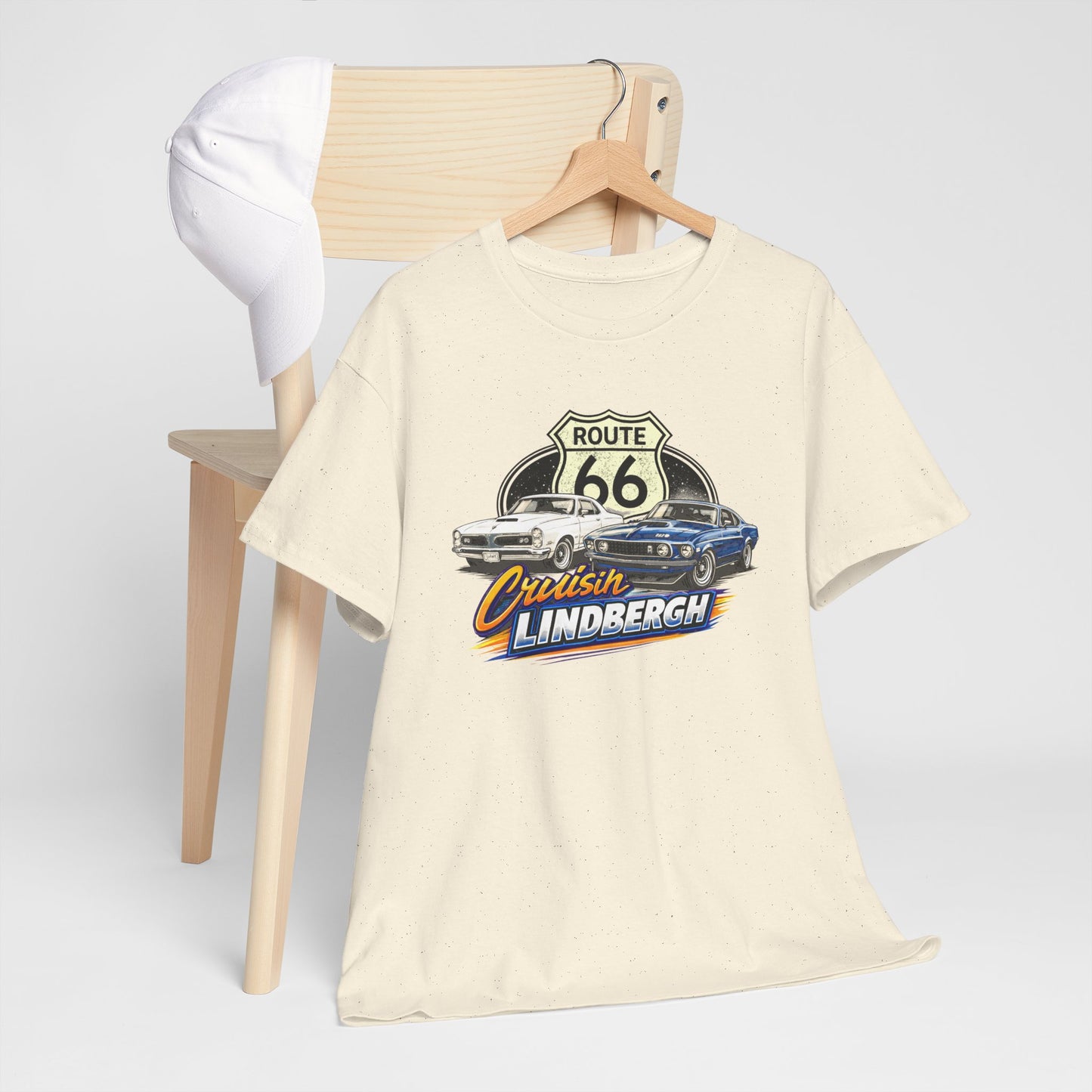 Route 66 Cruiser Tee — Classic Car "Cruising Lindbergh" T-Shirt