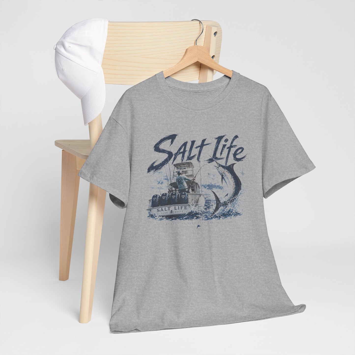 Salt Life Fishing Boat Graphic Tee – Coastal Ocean Lover T‑Shirt