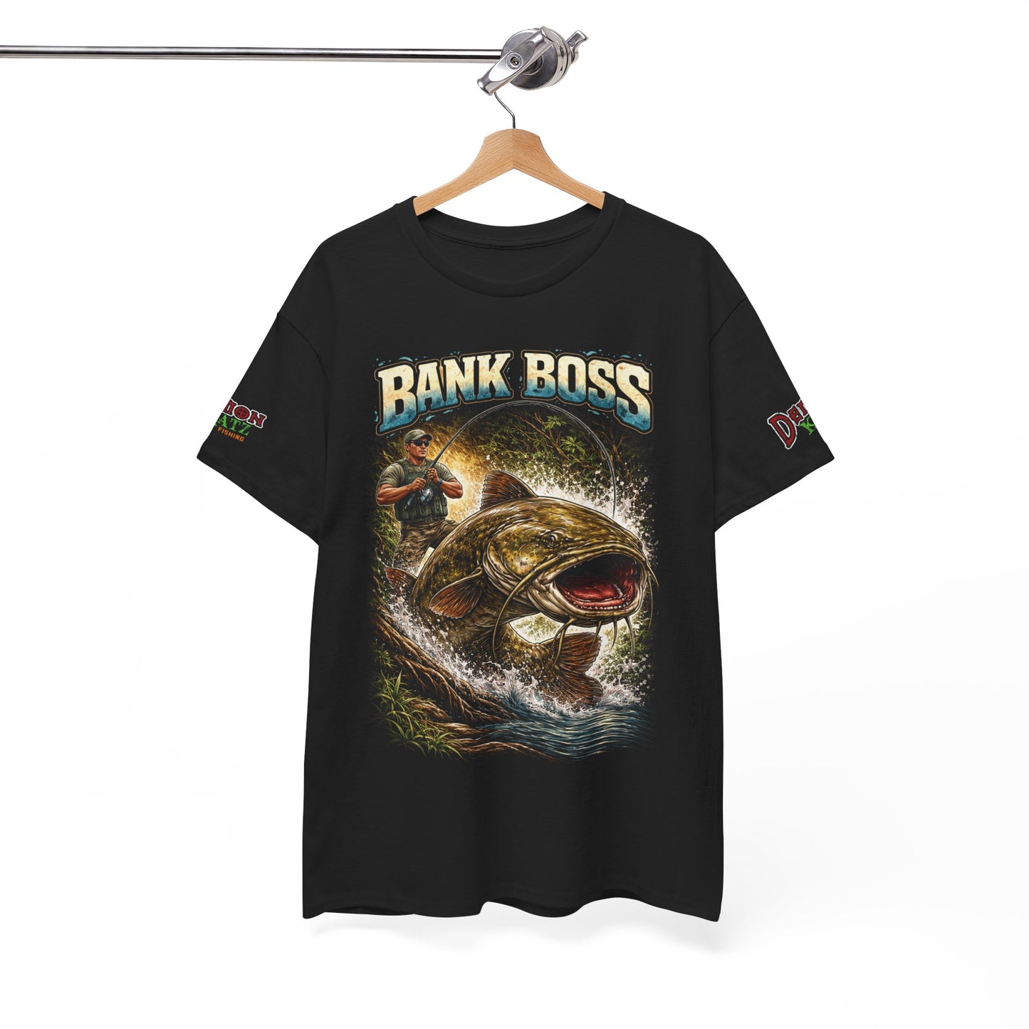 Bank Boss Fishing T‑Shirt — "Bank Boss" Graphic Tee for Anglers