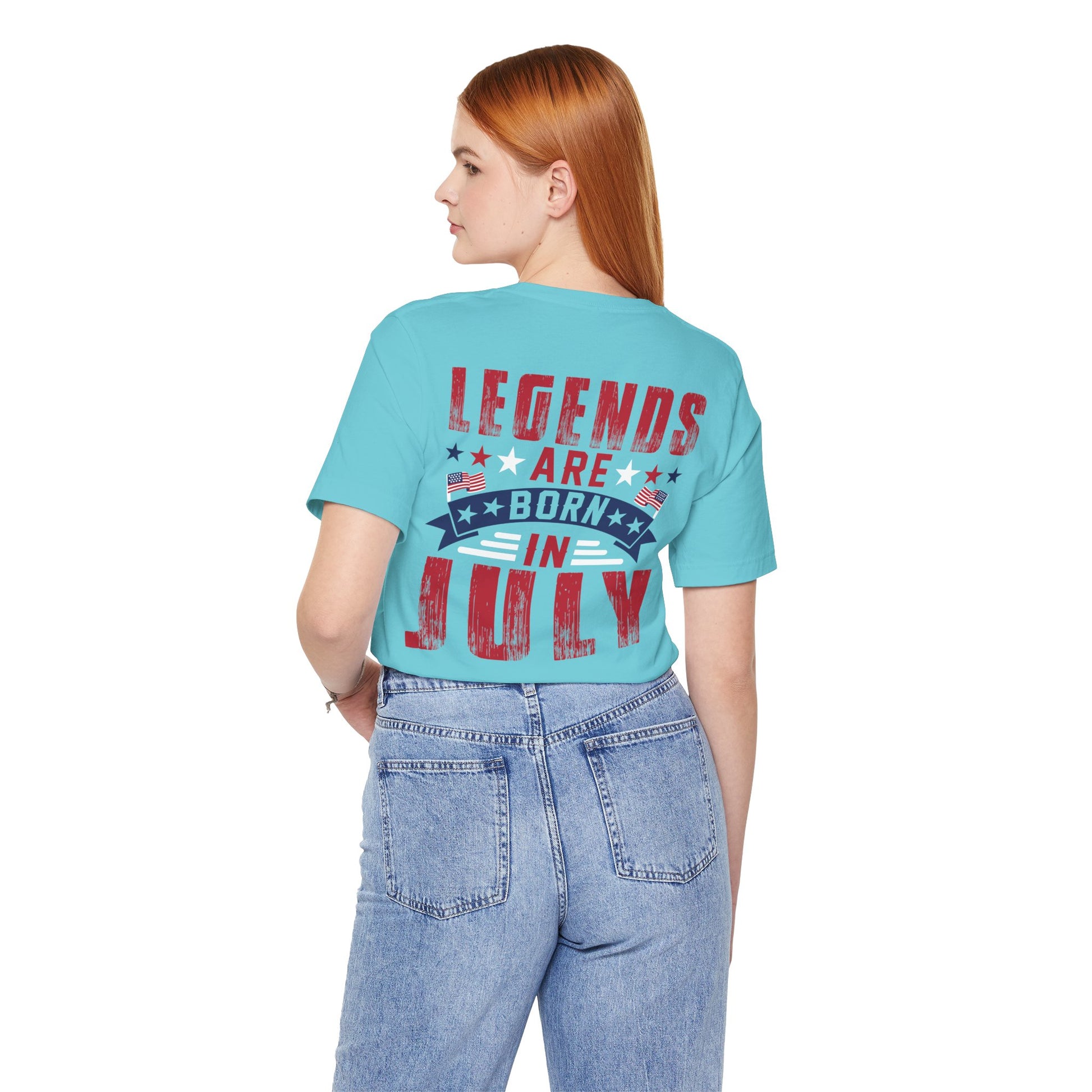 Legends Are Born in July Unisex Jersey Short Sleeve Tee Printify