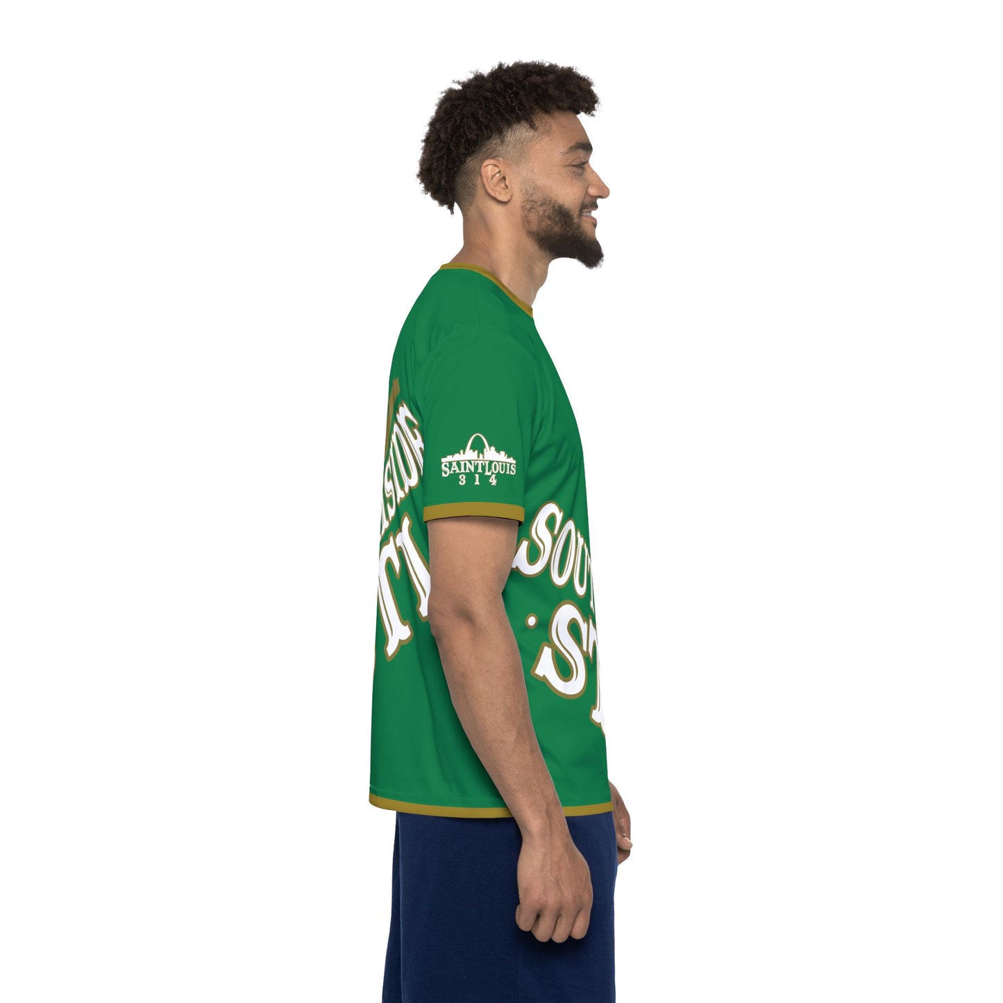 Southside STL All Over Print Sport Jersey (Dark Green)– Gold Skyline Edition
