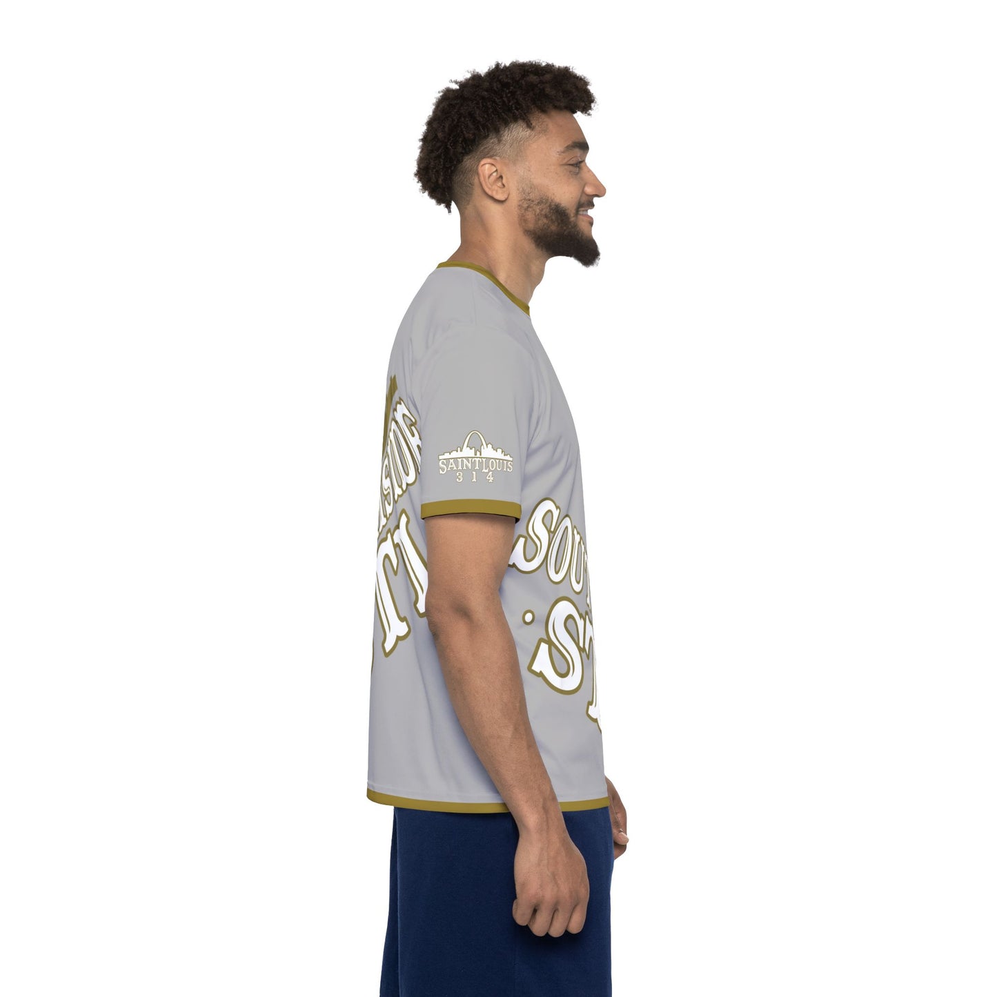 Southside STL All Over Print Sport Jersey (Light Grey)– Gold Skyline Edition