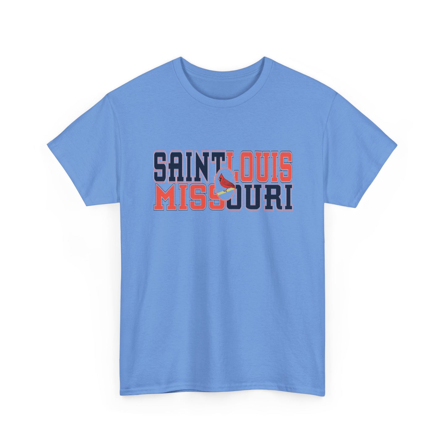 Saint Louis Tee in Red and Blue Lettering