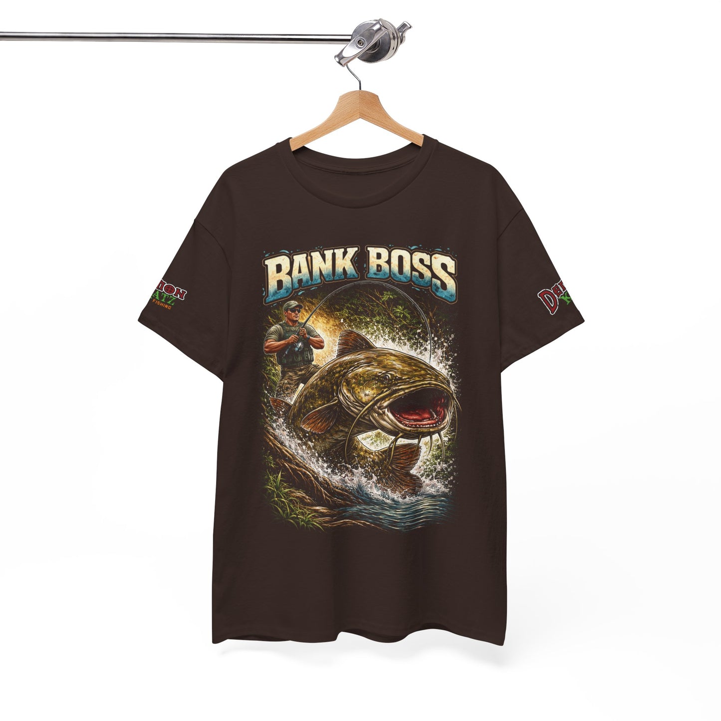 Bank Boss Fishing T‑Shirt — "Bank Boss" Graphic Tee for Anglers