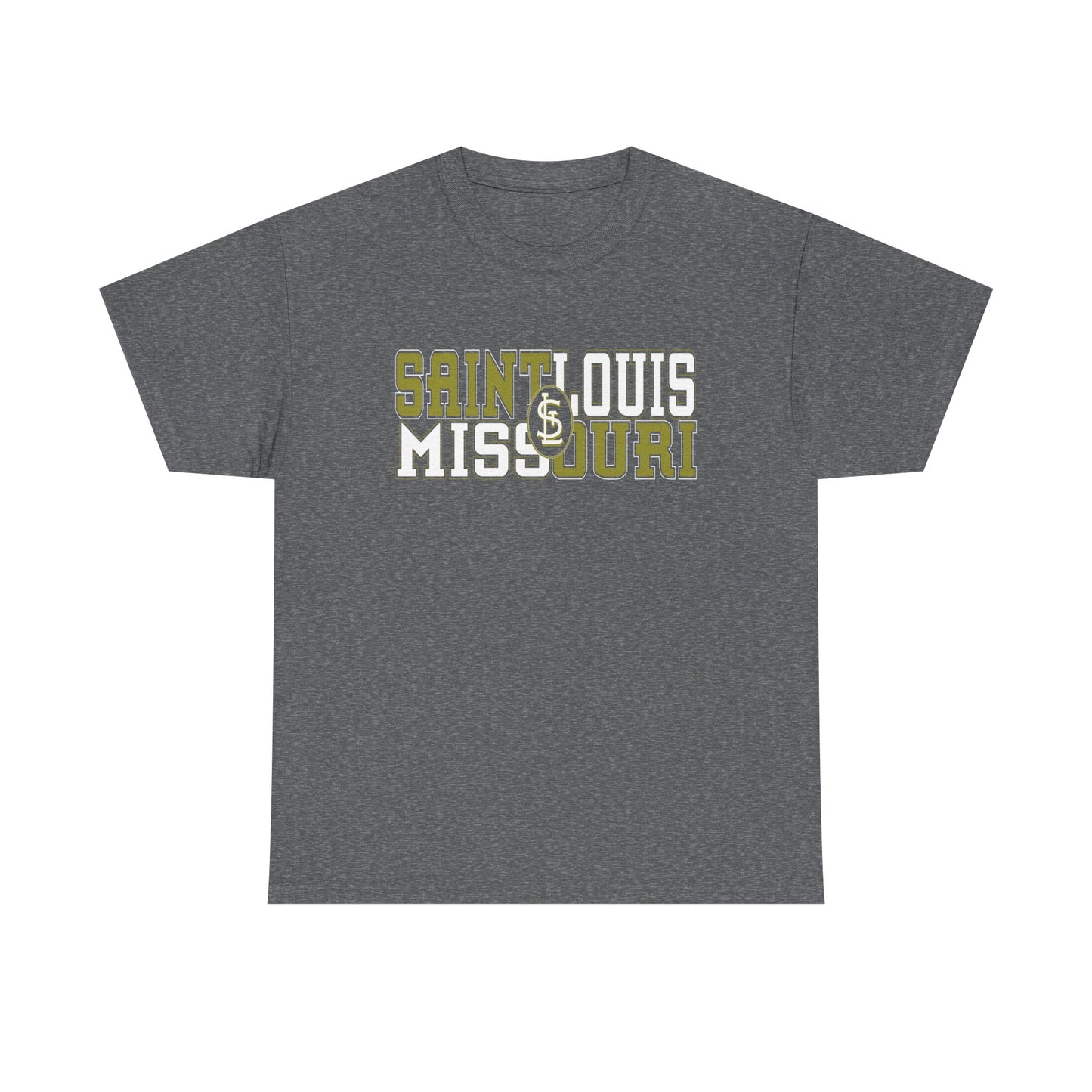 St Louis Missouri Gold & White Unisex Tee